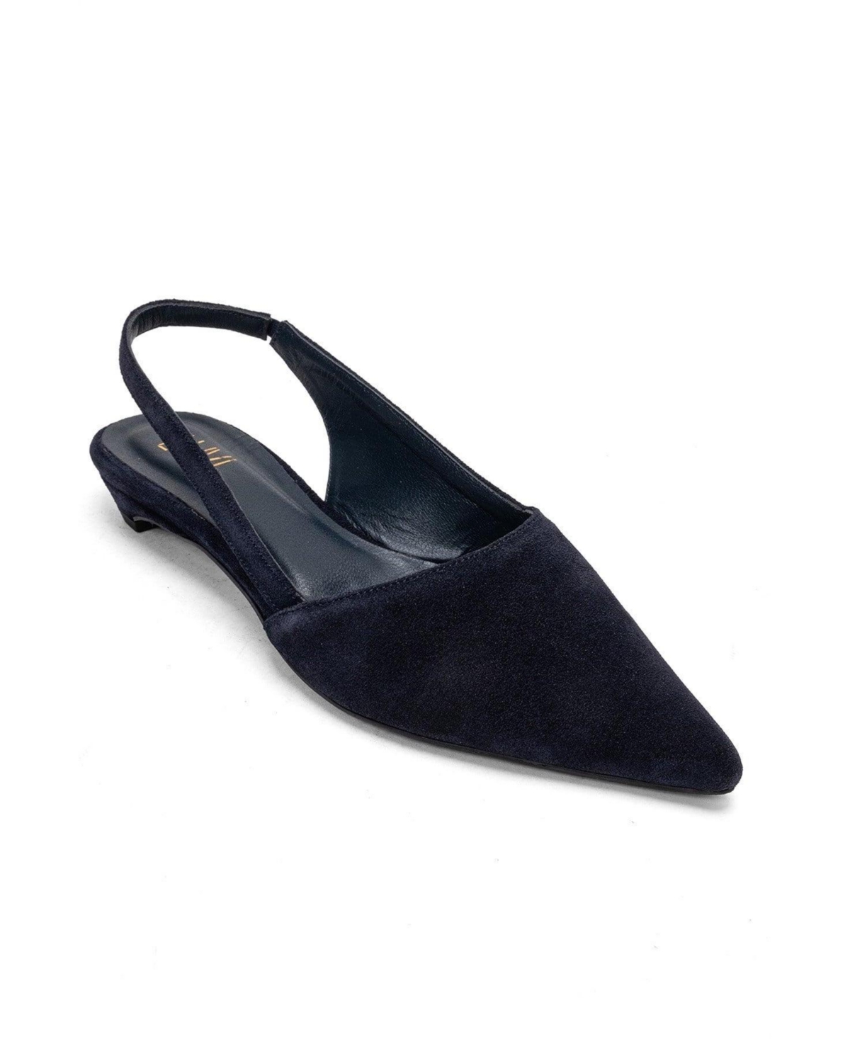 Forever & Always Women’s Shoes Berlina Leather Slingback Pump – Navy suede