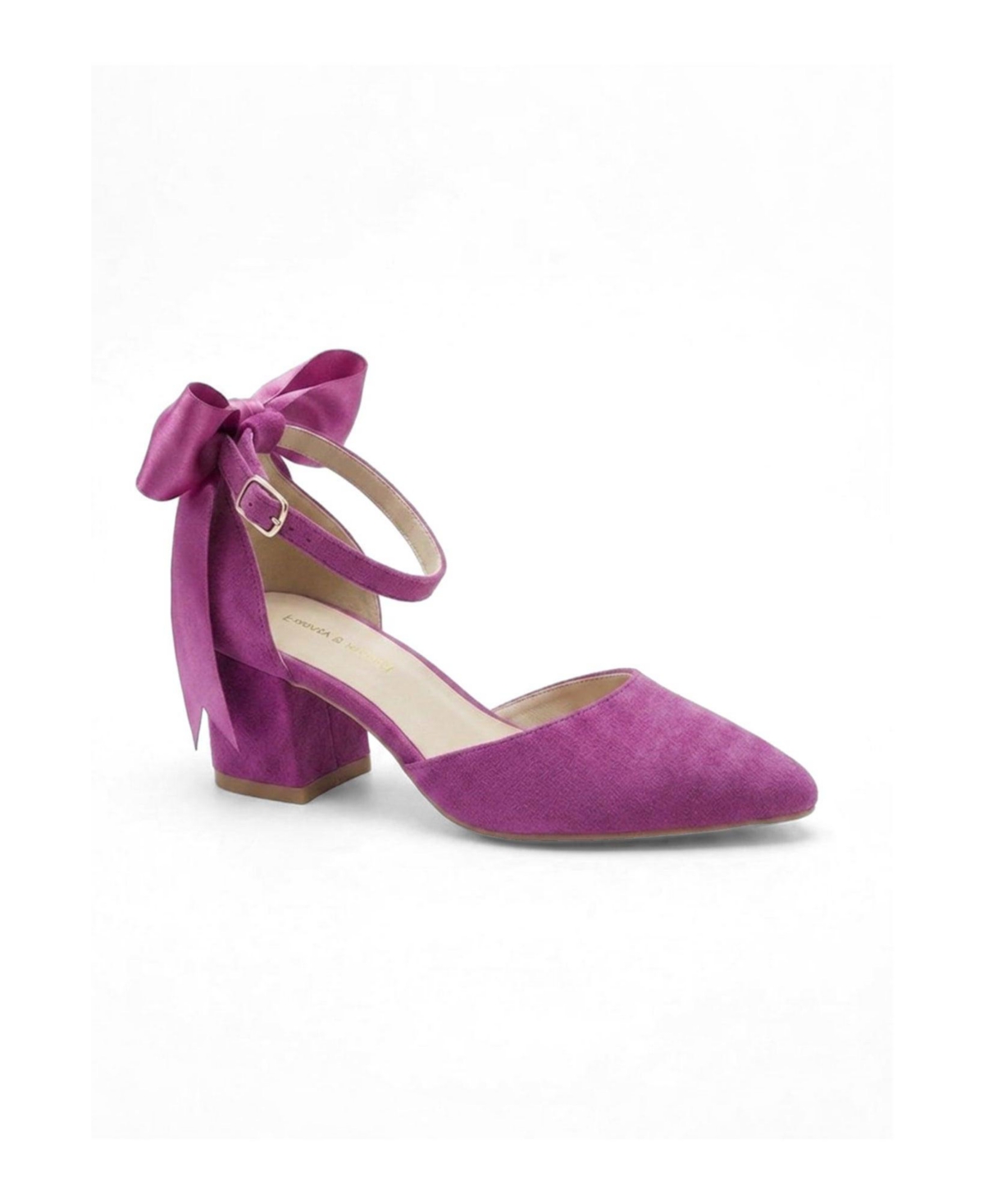 Forever and Always Shoes Women’s Arielle Bow Ankle Strap Block Heel Pump – Fuchsia suede Forever and Always Shoes Women’s Arielle Bow Ankle Strap Block Heel Pump – Fuchsia suede