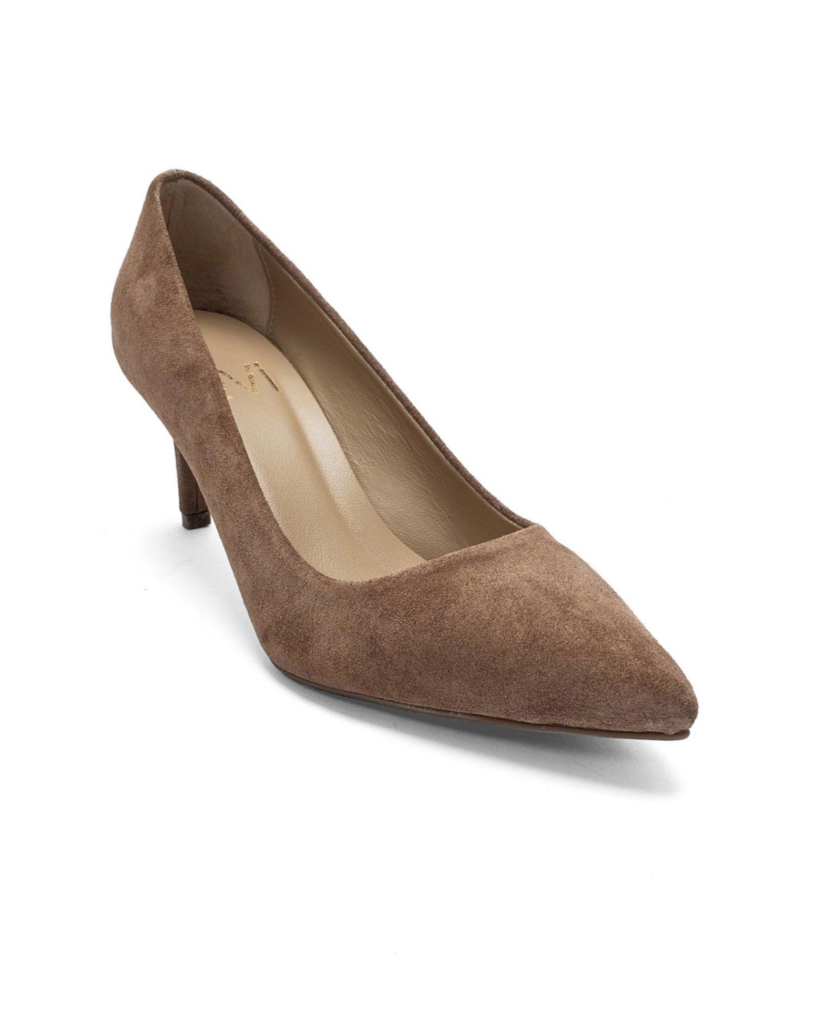 Forever and Always Shoes Women’s Clyde Leather Stiletto Pointed Toe Pump – Cognac suede