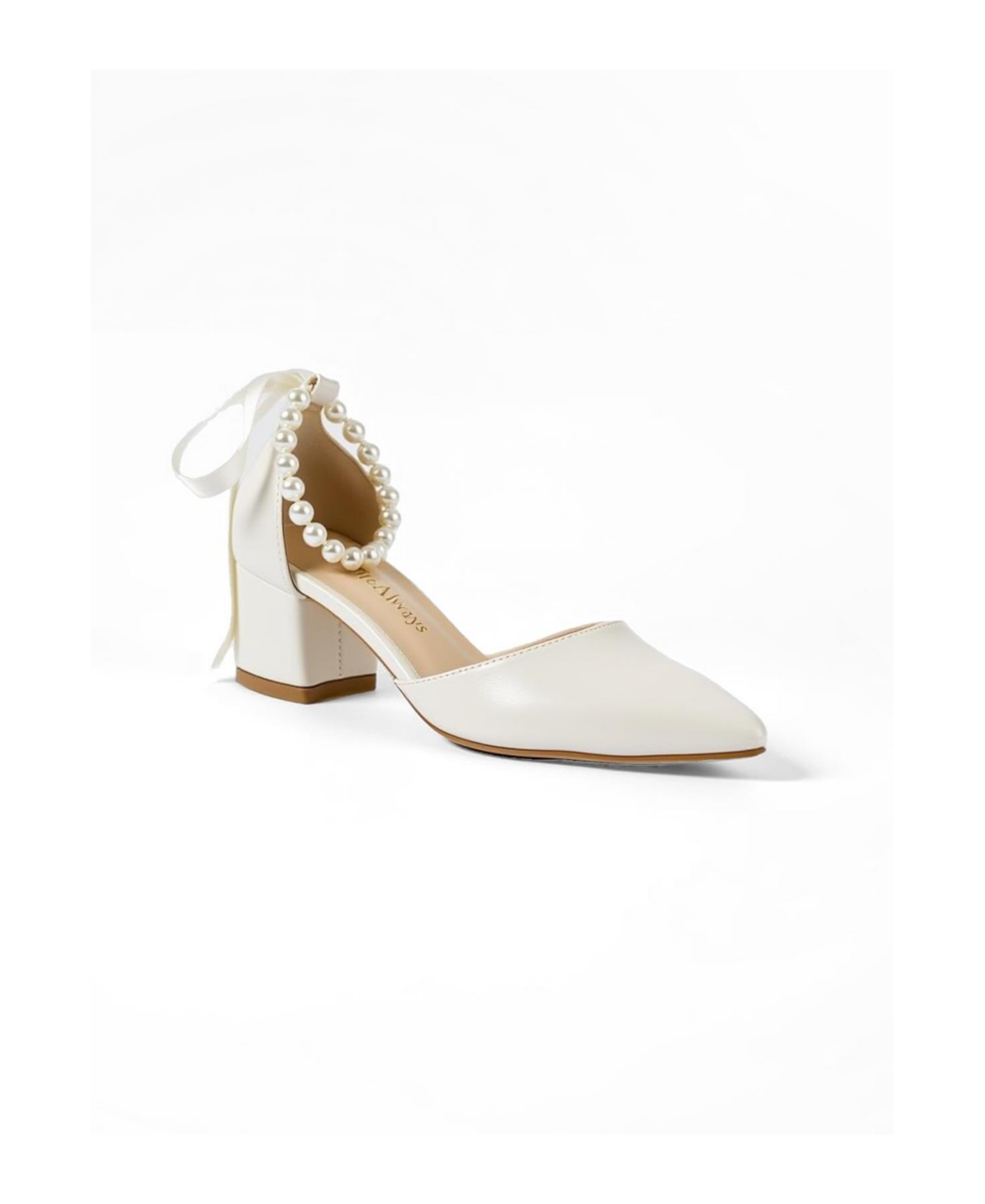Forever and Always Shoes Women’s Evania Block Heel Wedding Pump – Ivory Forever and Always Shoes Women’s Evania Block Heel Wedding Pump – Ivory