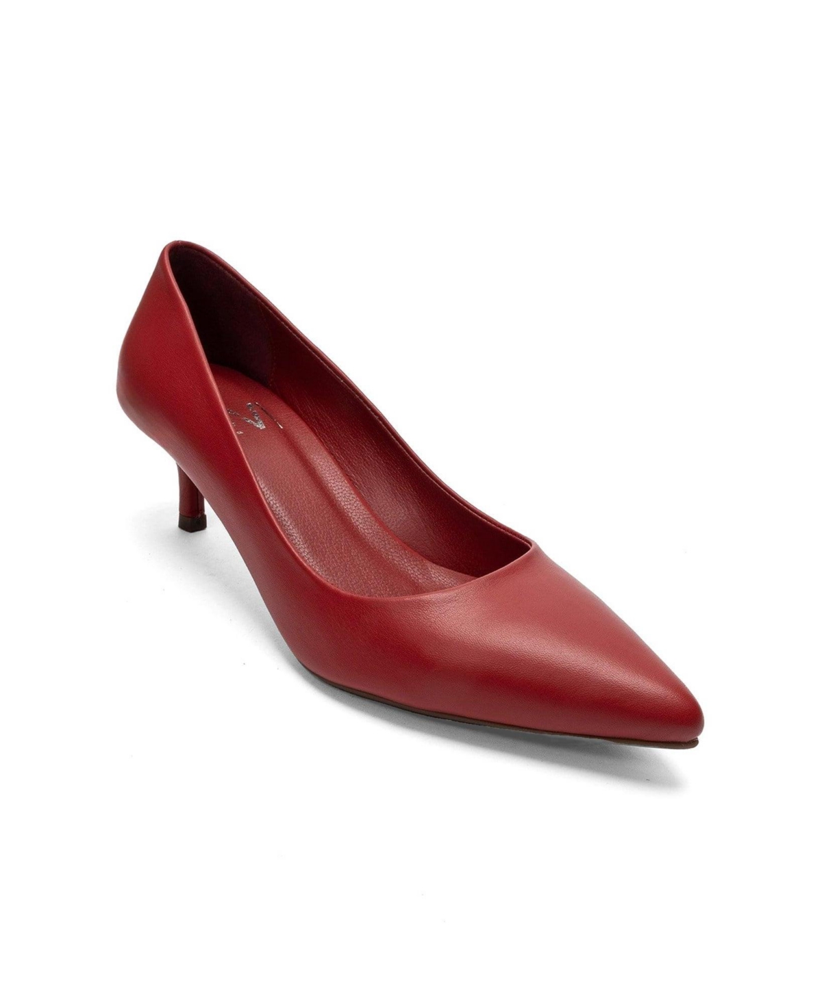 Forever and Always Shoes Women’s Jalen Leather Stiletto Pump – Red