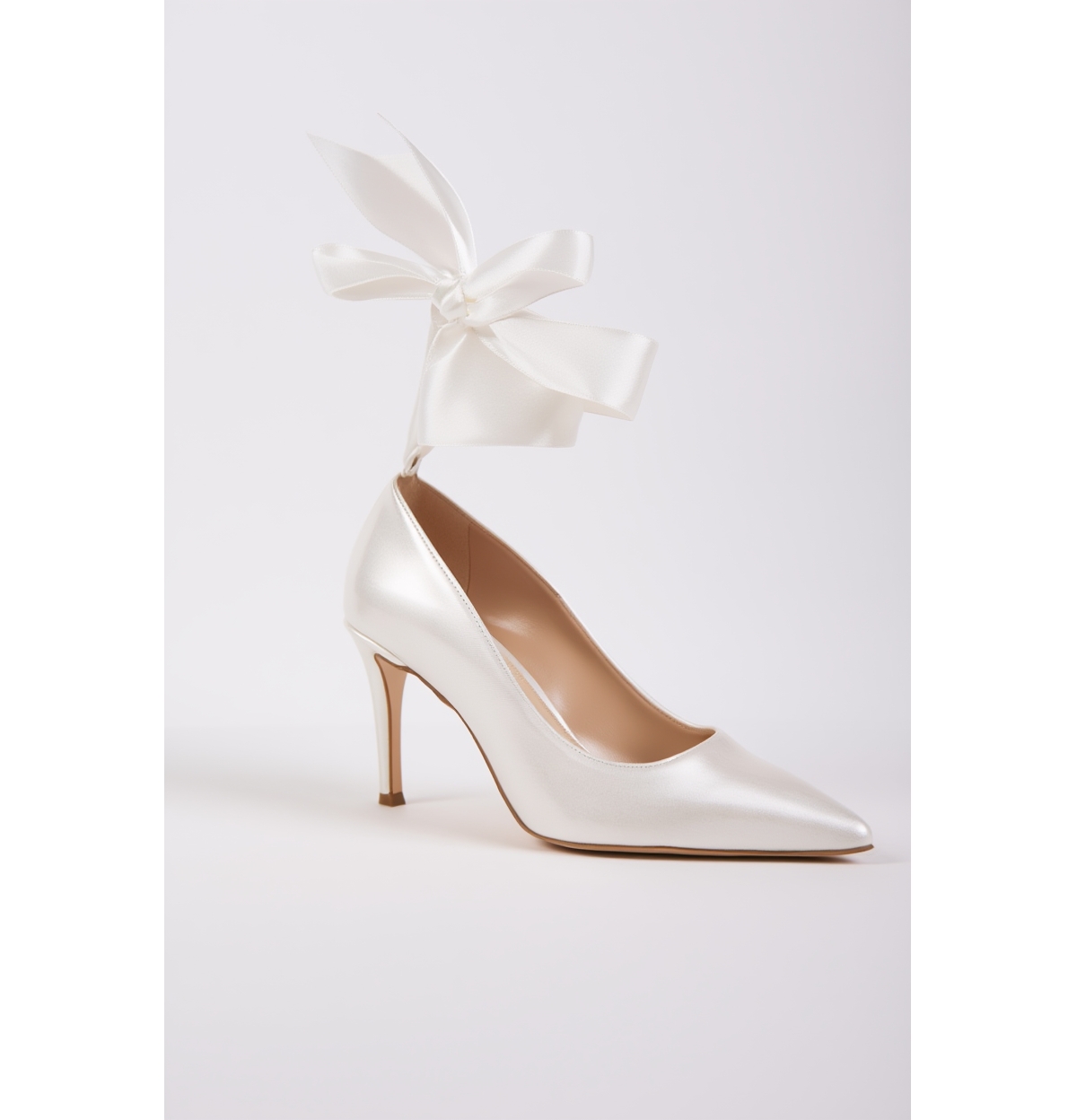 Forever and Always Shoes Women’s Madelina Ankle Bow Pointed Toe Pump – Ivory Forever and Always Shoes Women’s Madelina Ankle Bow Pointed Toe Pump – Ivory