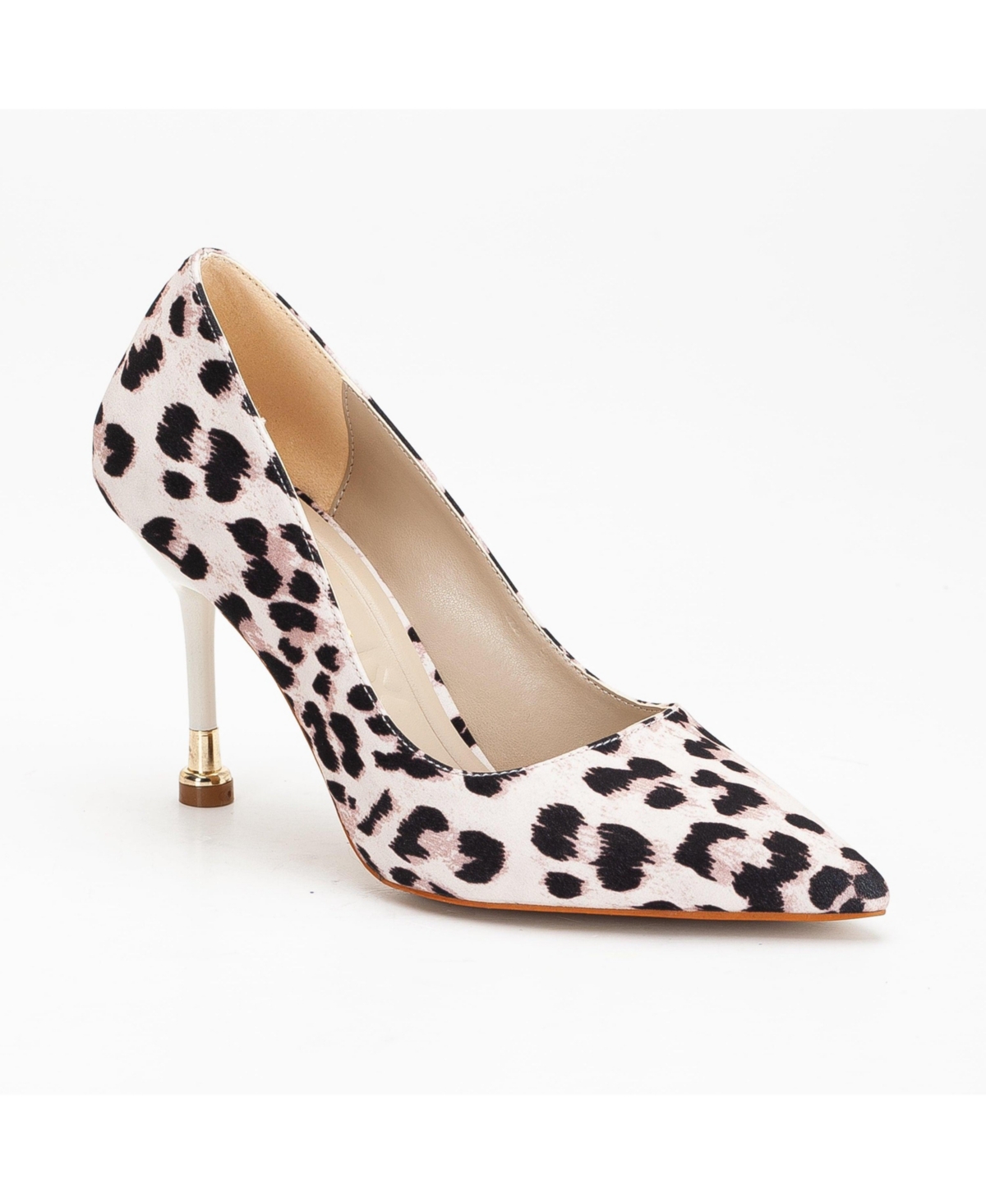 Forever and Always Shoes Women’s Raven Pointed Toe Stiletto Pumps – Black white leopard