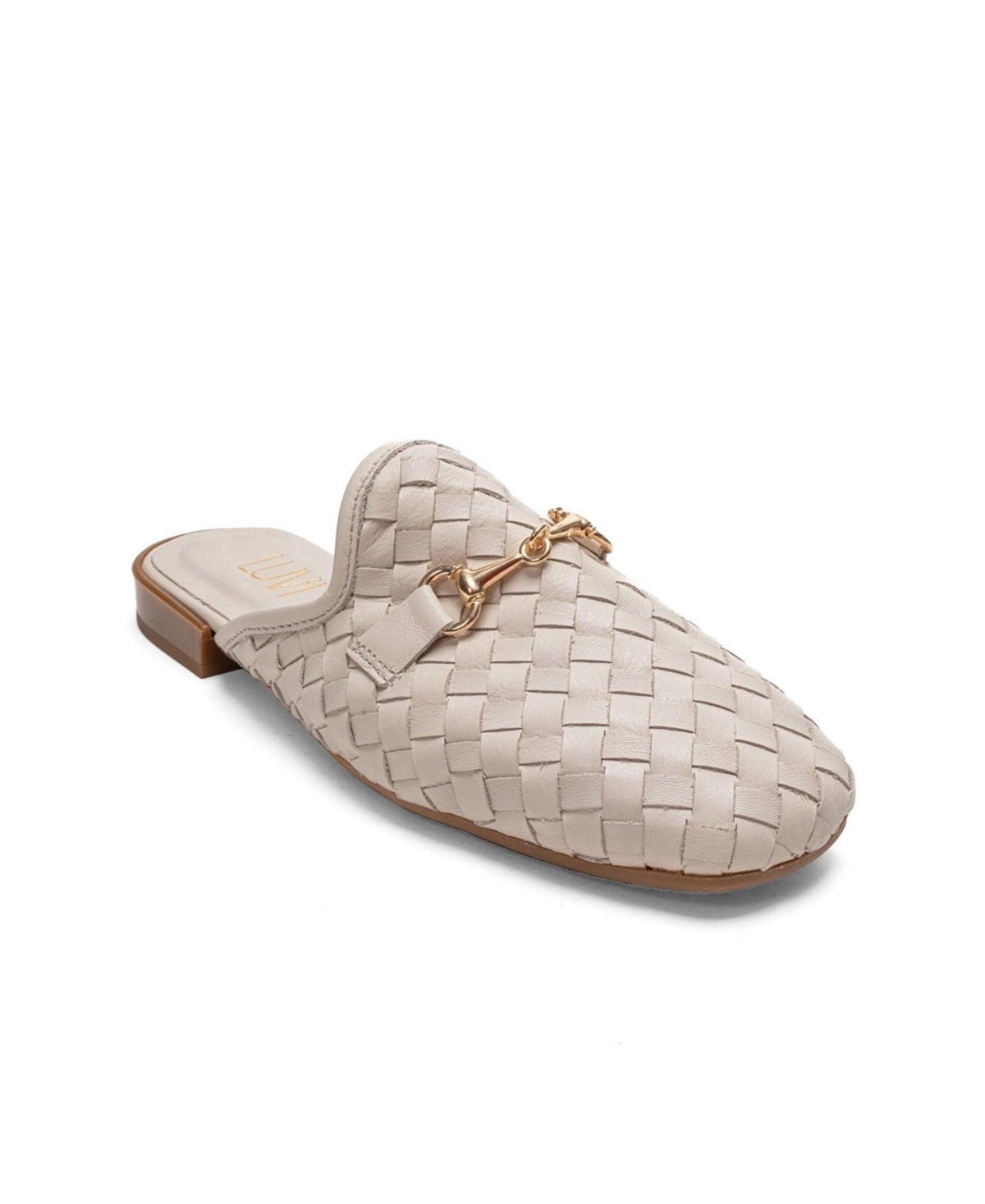Forever and Always Shoes Women’s Senia Leather Woven Mule – Cream