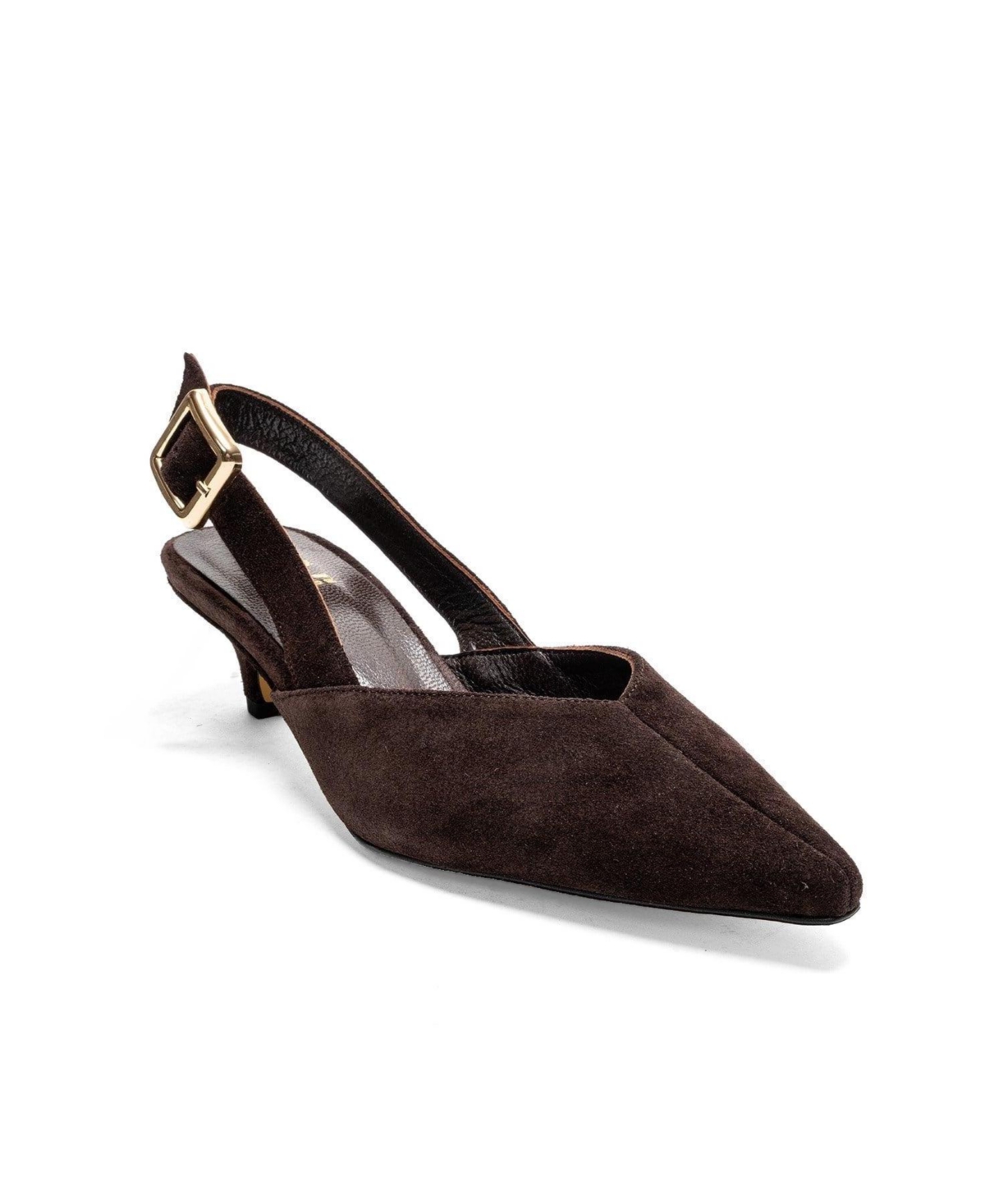 Forever and Always Women’s Shoes Dioris Leather Slingback Kitten Heel Pump – Brown suede Forever and Always Women’s Shoes Dioris Leather Slingback Kitten Heel Pump – Brown suede