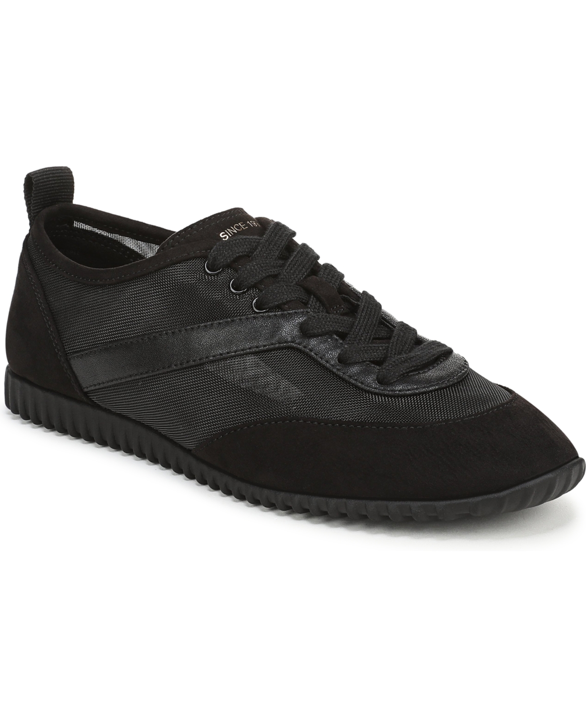 Franco Sarto Women’s Hollis Round Toe Lace-Up Shoes – Black Mesh/Microfiber