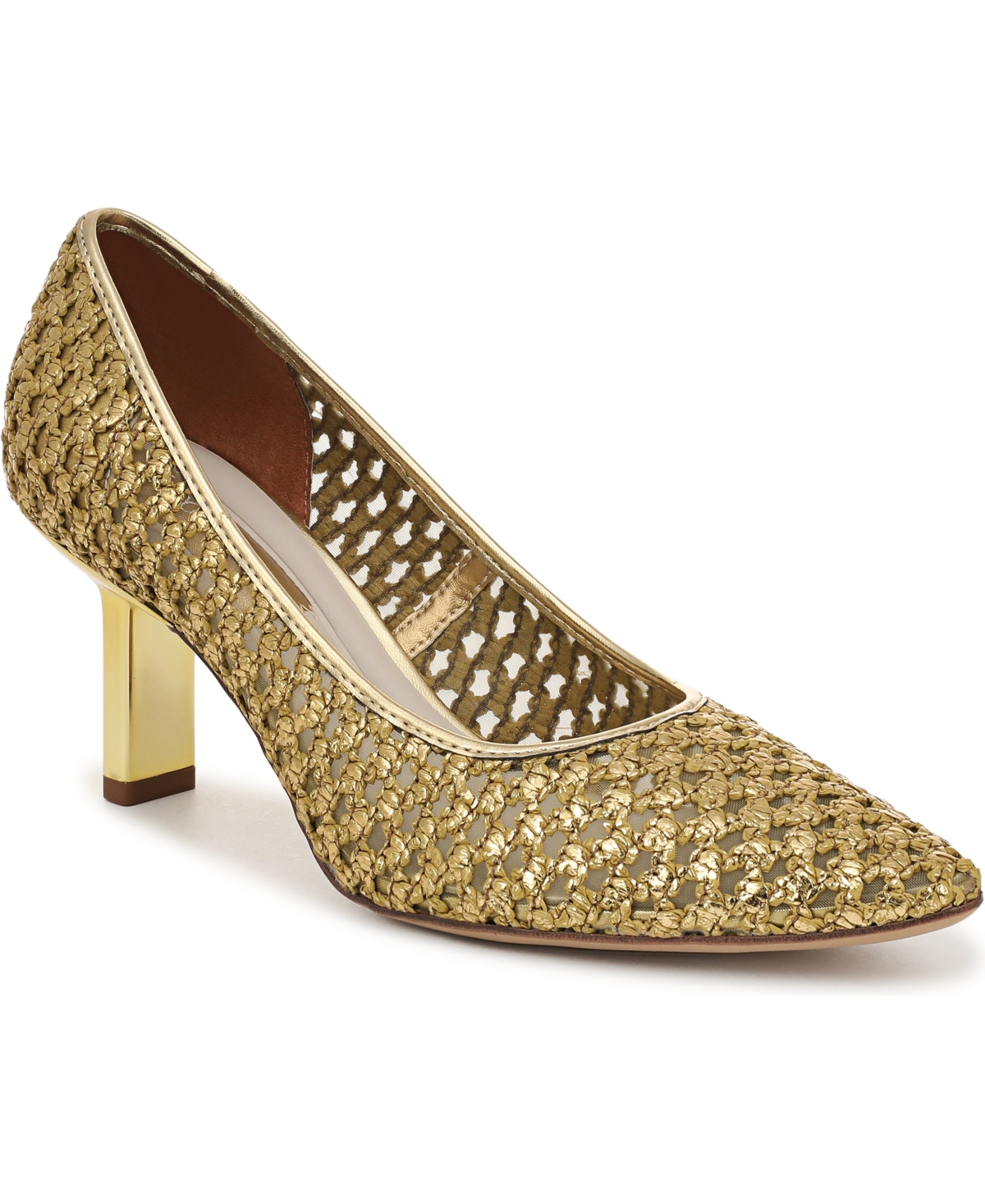 Franco Sarto Women’s Julissa Pointed Toe Pump Shoes – Gold Woven Faux Raffia Franco Sarto Women’s Julissa Pointed Toe Pump Shoes – Gold Woven Faux Raffia