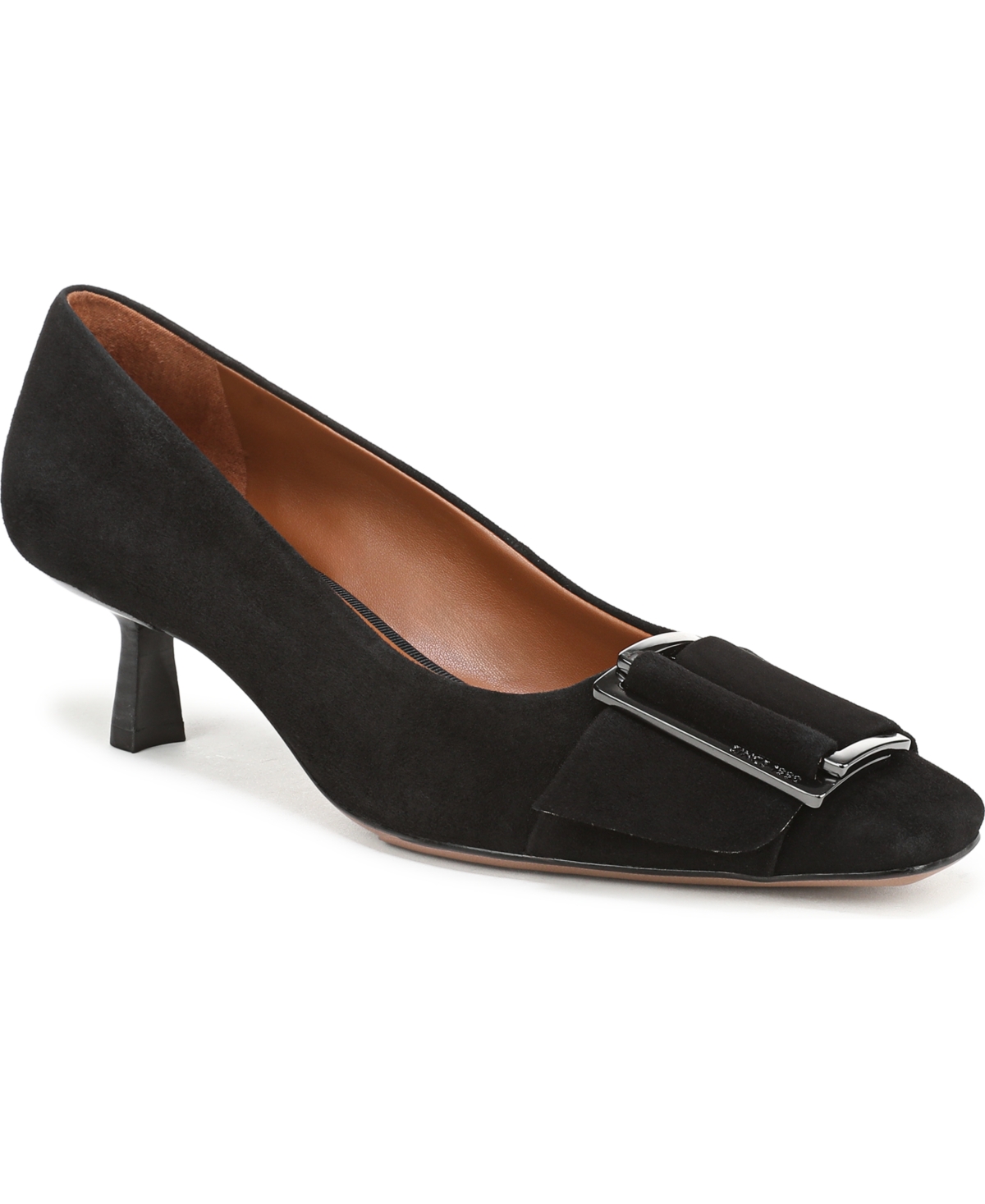 Franco Sarto Women’s Rainey Snip Toe Pump Shoes – Black Suede
