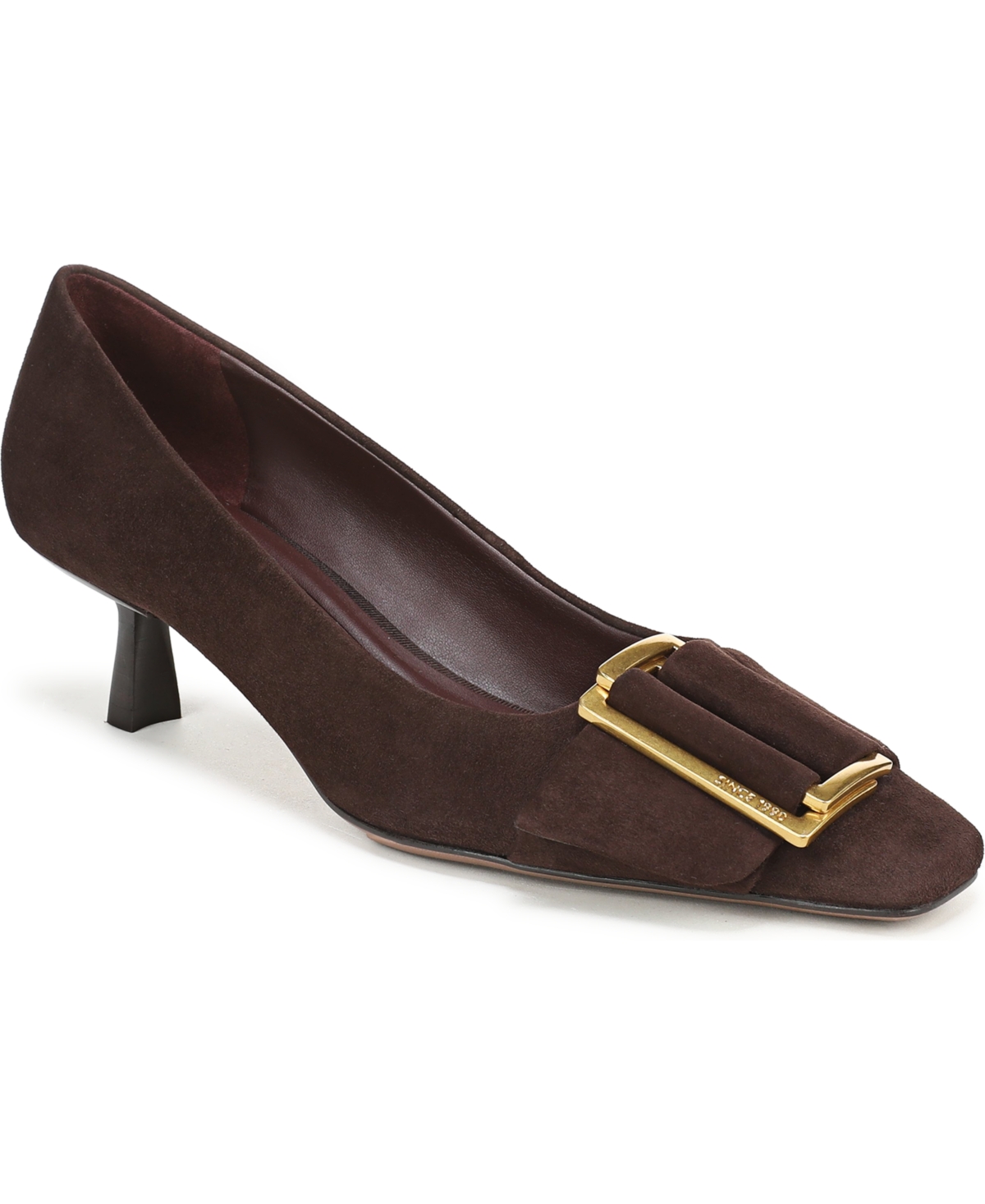Franco Sarto Women’s Rainey Snip Toe Pump Shoes – Hickory Brown Suede