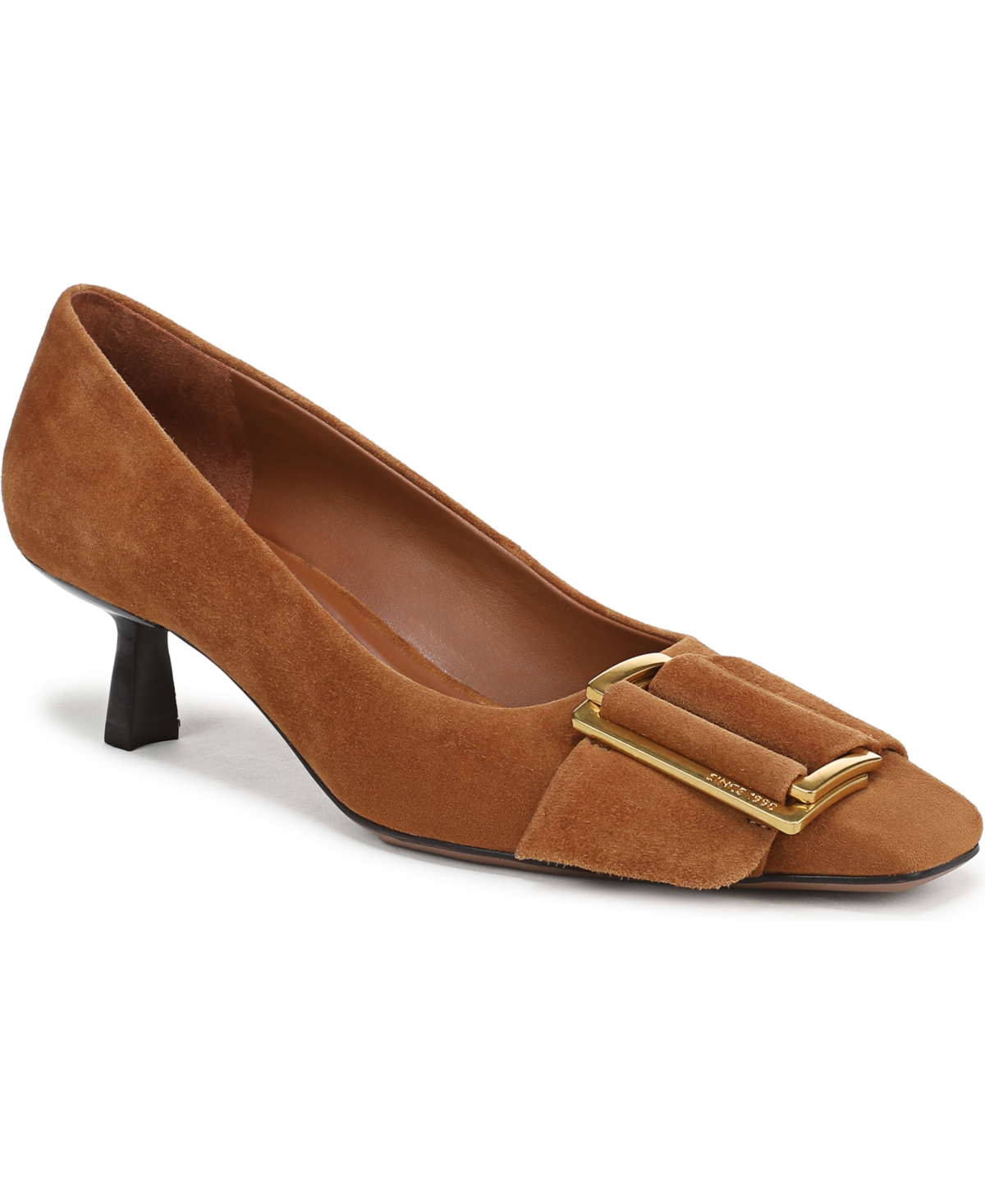 Franco Sarto Women’s Rainey Snip Toe Pump Shoes – Saddle Brown Suede