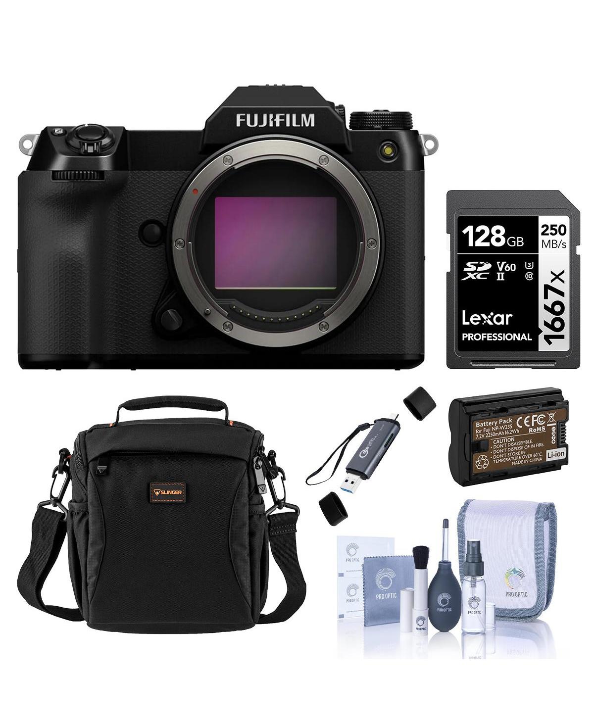 Fujifilm Gfx 100S Ii Medium Format Mirrorless Camera, Bundle with 128GB Memory Card, Np-W235 Battery, Shoulder Bag, Otg Card Reader and Cleaning Kit –