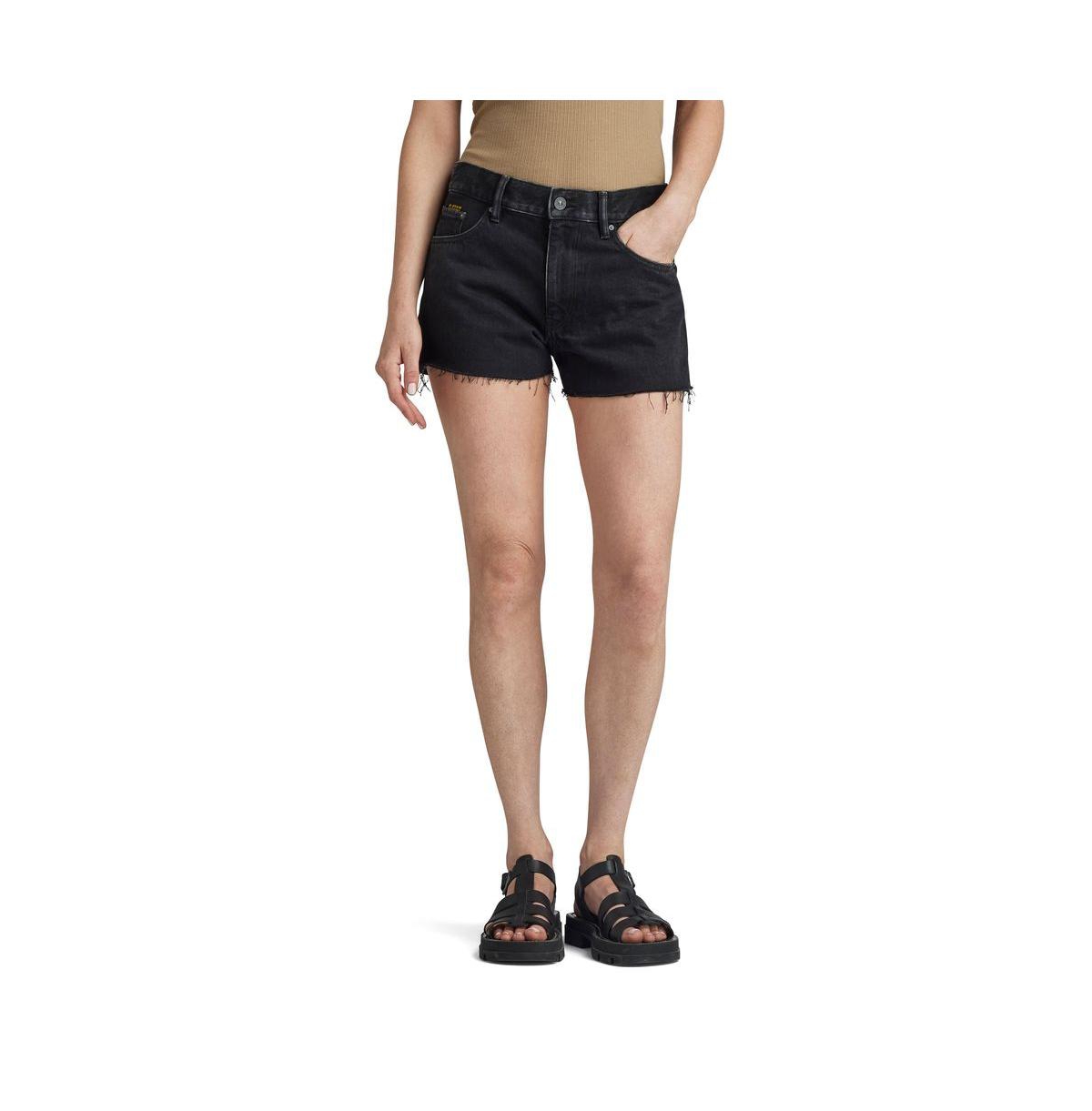 G-Star Women’s True Shorts Raw Edge – Jet black G-Star Women’s True Shorts Raw Edge – Jet black