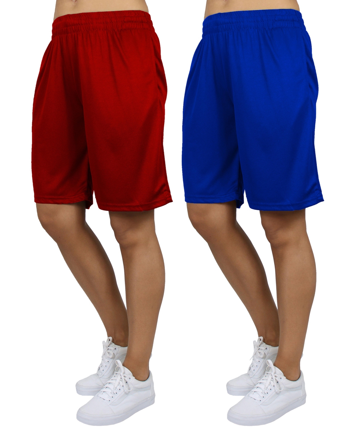 Galaxy By Harvic Women’s Loose Fit Moisture Wicking Performance Mesh Shorts-2 Pack – Red – royal Galaxy By Harvic Women’s Loose Fit Moisture Wicking Performance Mesh Shorts-2 Pack – Red – royal