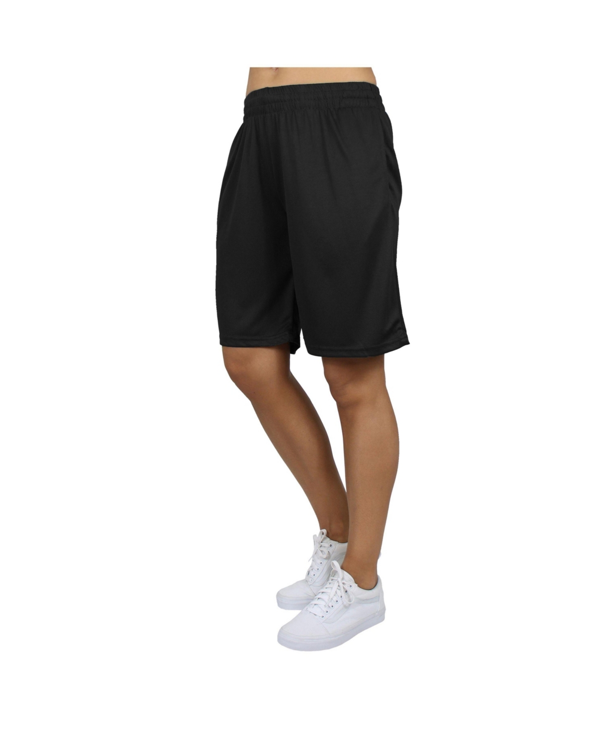 Galaxy By Harvic Women’s Loose Fit Moisture Wicking Performance Mesh Shorts – Black