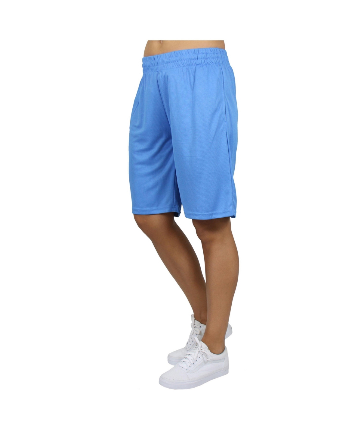 Galaxy By Harvic Women’s Loose Fit Moisture Wicking Performance Mesh Shorts – Light blue