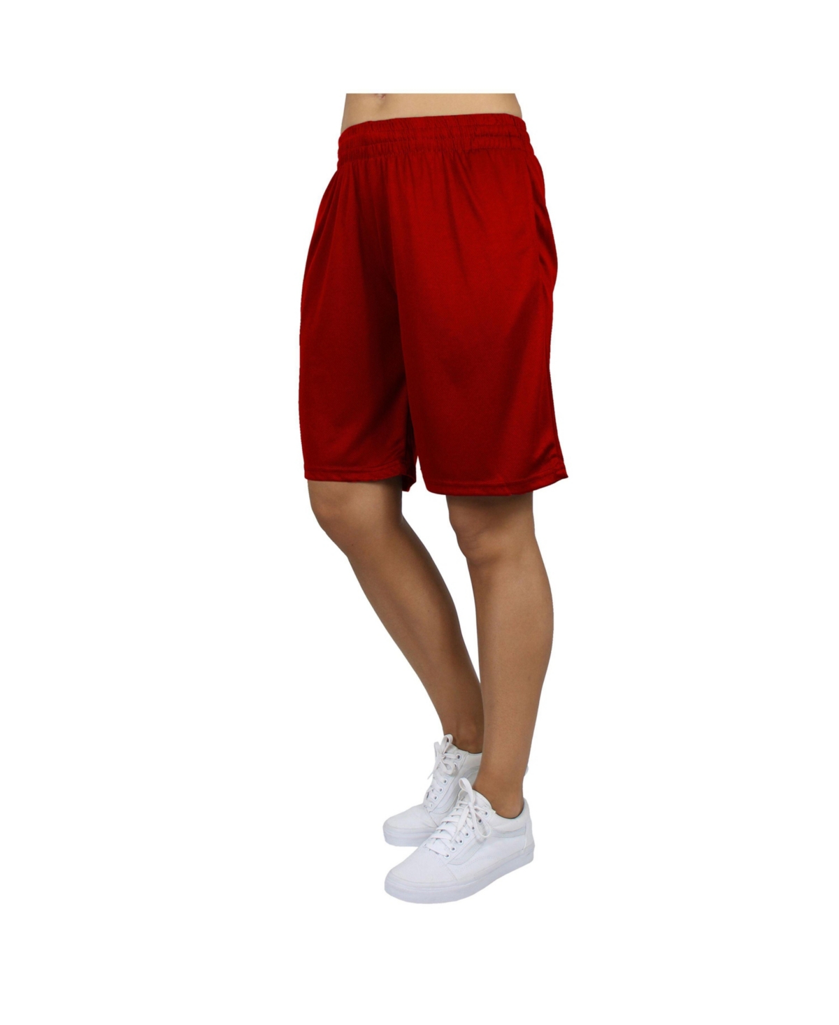 Galaxy By Harvic Women’s Loose Fit Moisture Wicking Performance Mesh Shorts – Red