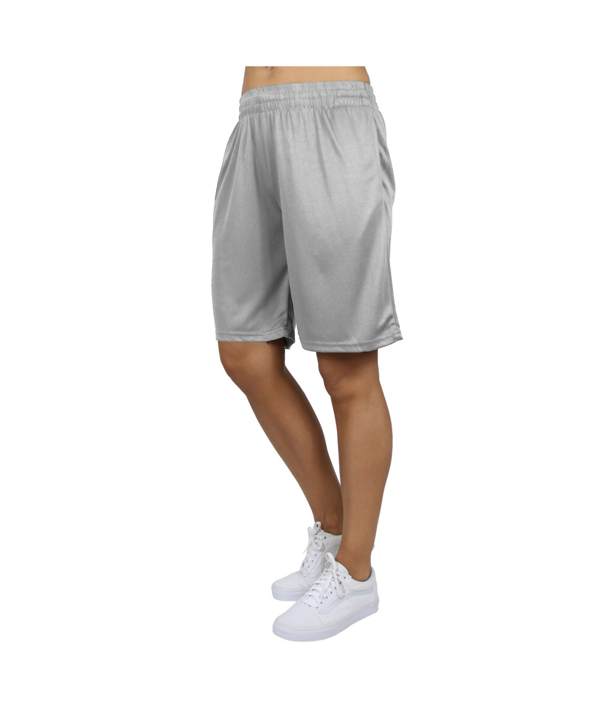 Galaxy By Harvic Women’s Loose Fit Moisture Wicking Performance Mesh Shorts – Silver Galaxy By Harvic Women’s Loose Fit Moisture Wicking Performance Mesh Shorts – Silver