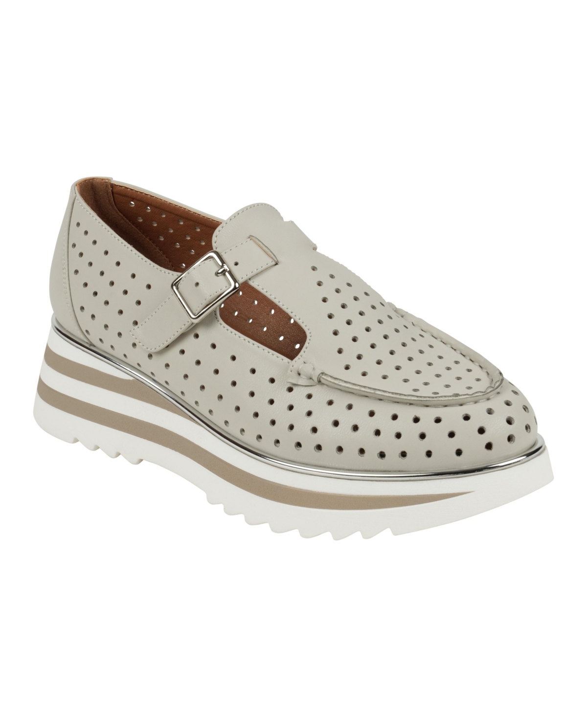 Gc Shoes Women’s Karmine Laser Cut Mary Jane Platform Loafers – Ice Gc Shoes Women’s Karmine Laser Cut Mary Jane Platform Loafers – Ice