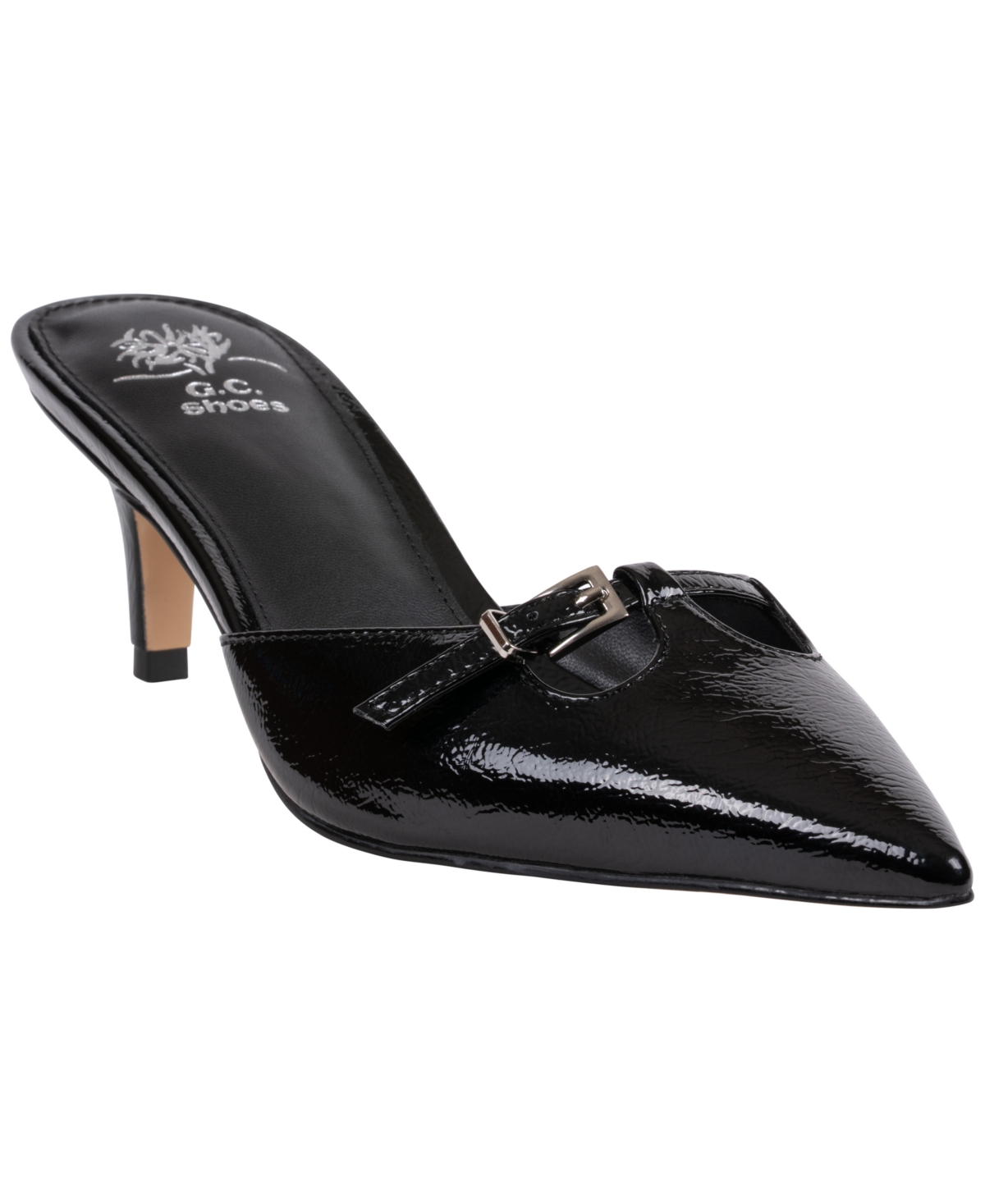 Gc Shoes Womens Simone Patent Kitten Heel Pumps – Black Gc Shoes Womens Simone Patent Kitten Heel Pumps – Black