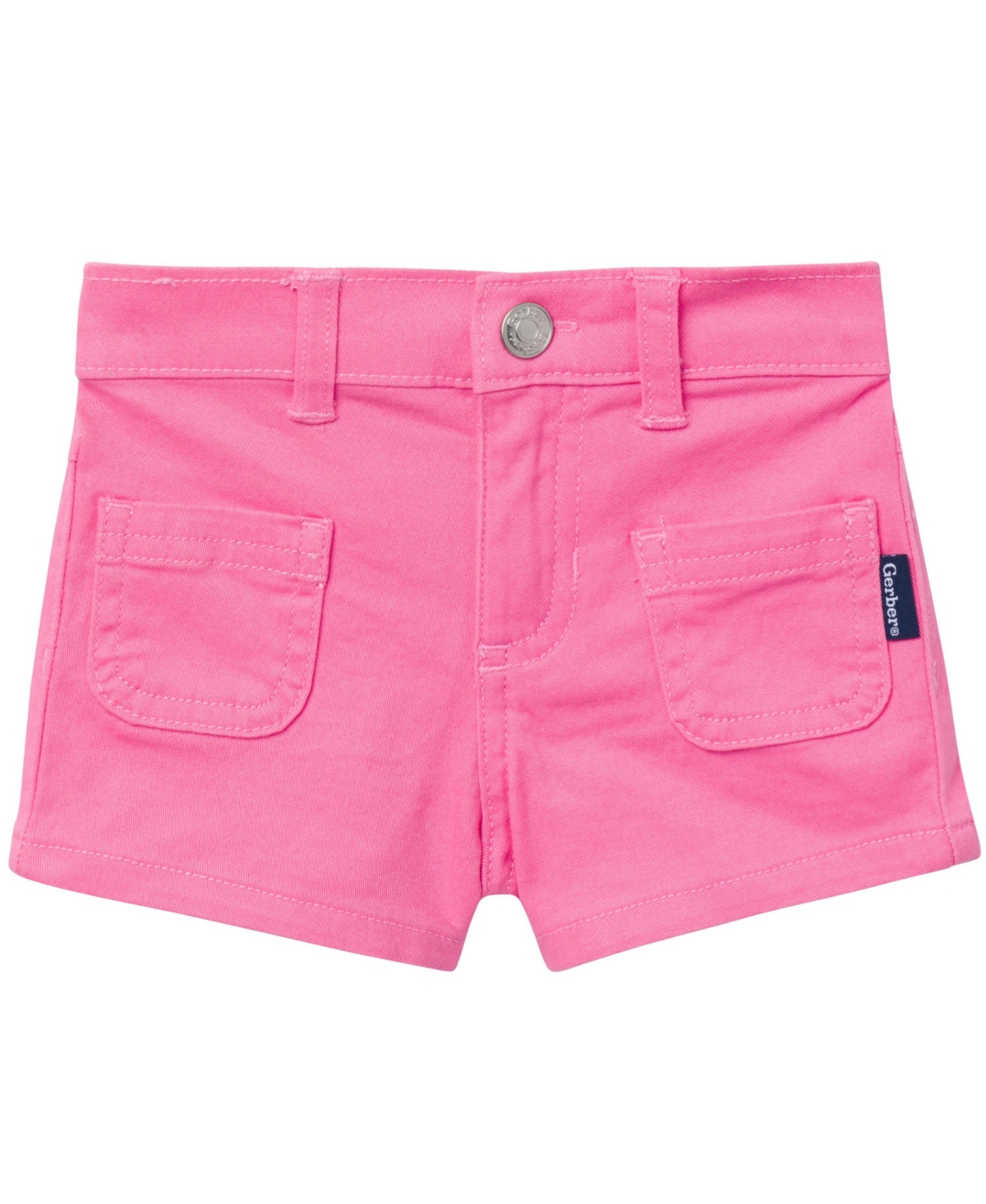 Gerber Baby Girls Twill Shorts, Pink – Pink Gerber Baby Girls Twill Shorts, Pink – Pink