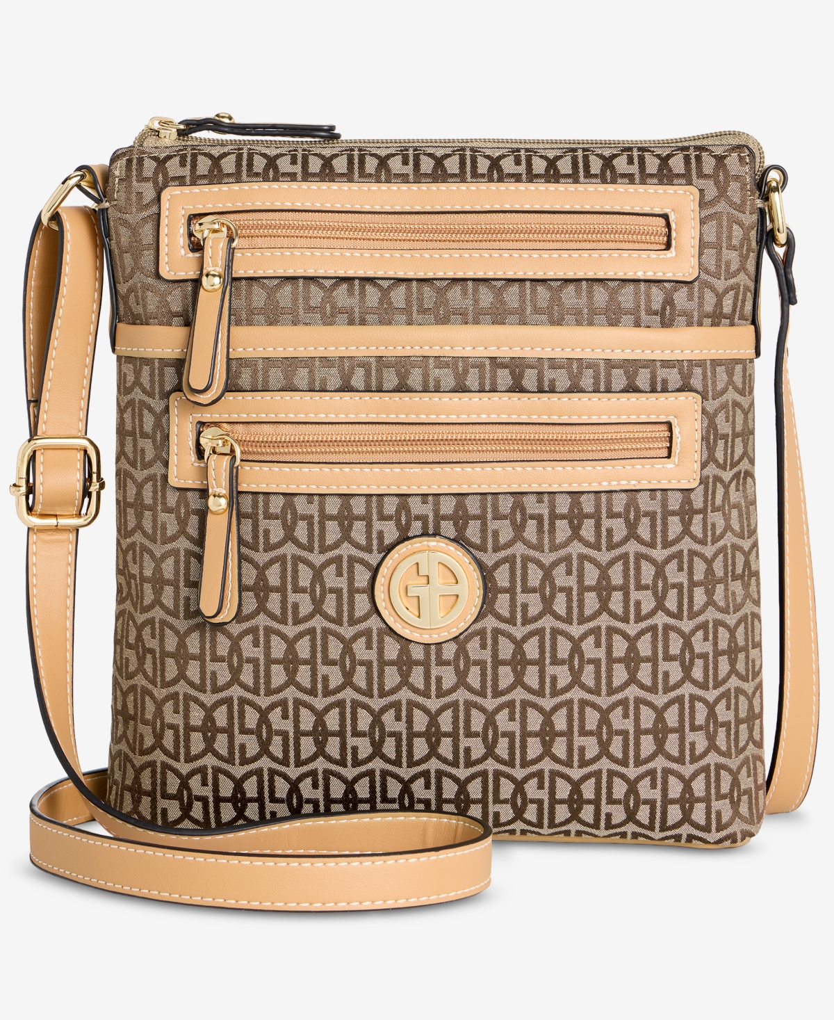 Giani Bernini Small Pebbled Crossbody, Macy’s Exclusive – Brown/vach