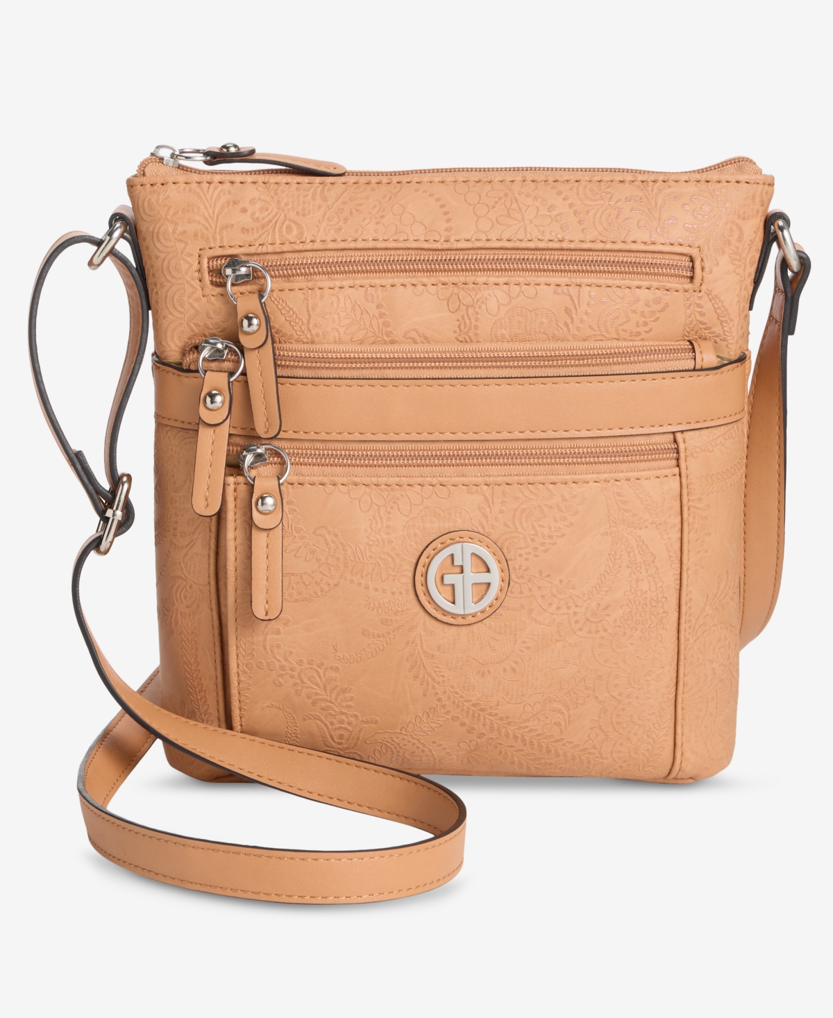 Giani Bernini Small Quilted North South Crossbody, Exclusively at Macy’s – Natural/vachett