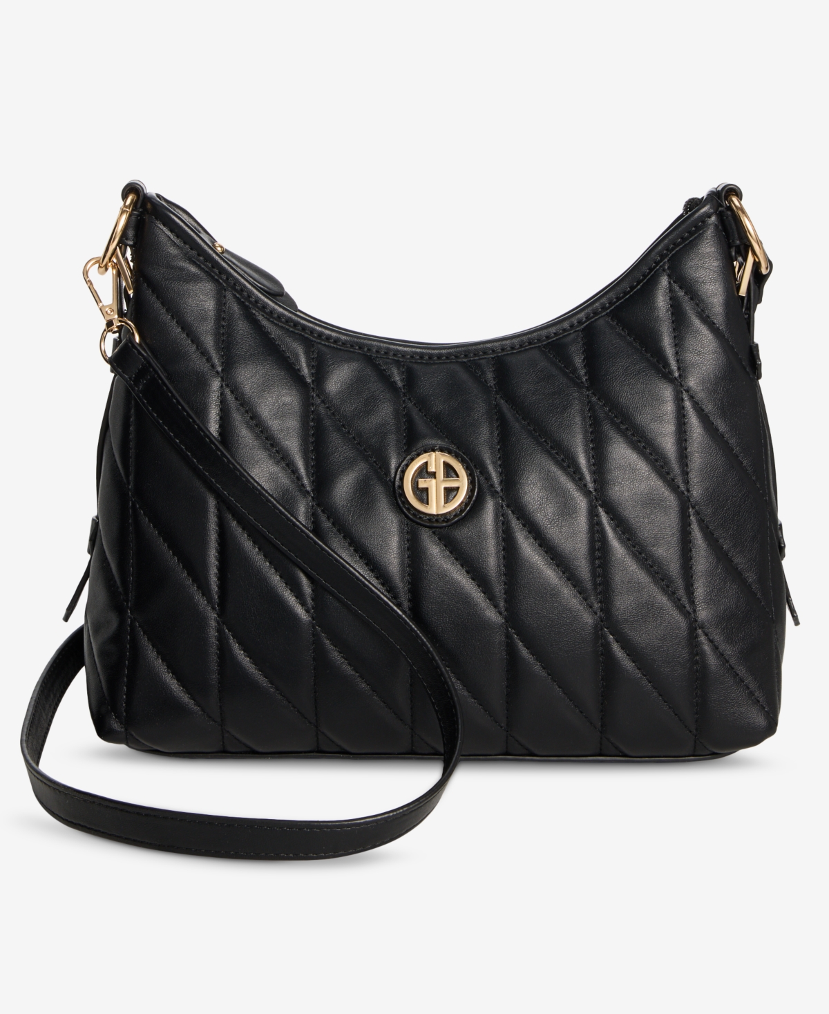 Giani Bernini Small Quilted Soft Shoulder Crossbody, Exclusively at Macy’s – Deep Black Giani Bernini Small Quilted Soft Shoulder Crossbody, Exclusively at Macy’s – Deep Black