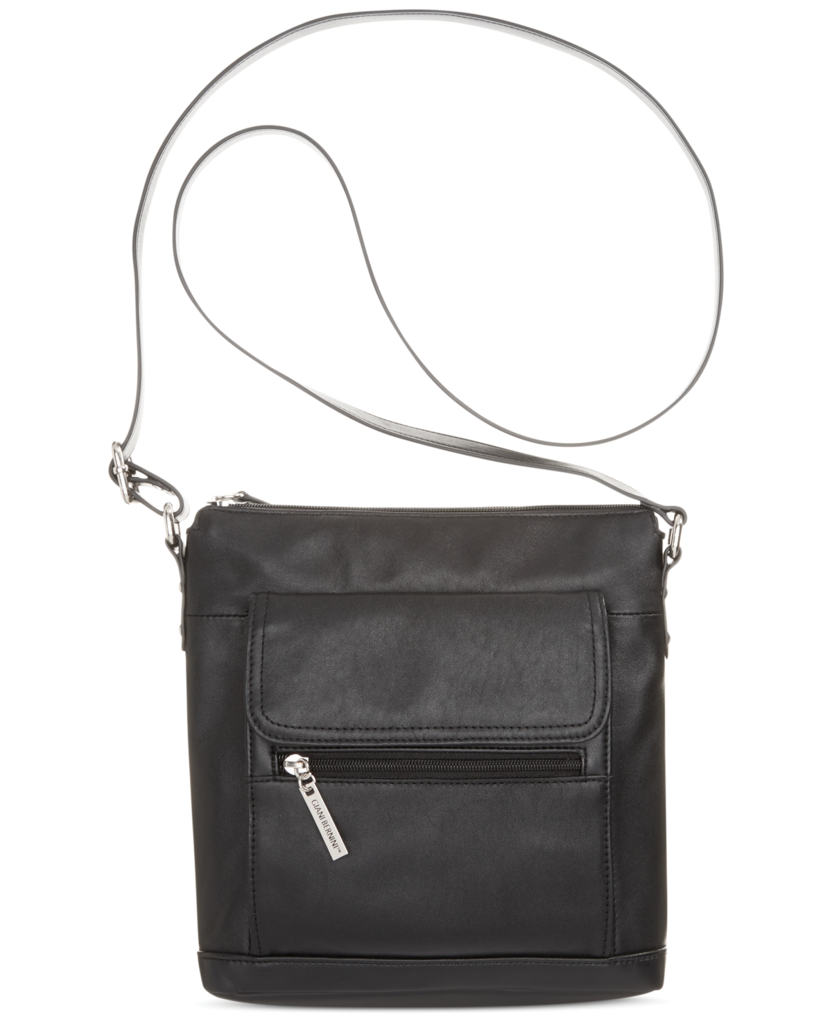 Giani Bernini Venice Nappa Leather Crossbody, Exclusively at Macy’s – Black/Silver Giani Bernini Venice Nappa Leather Crossbody, Exclusively at Macy’s – Black/Silver