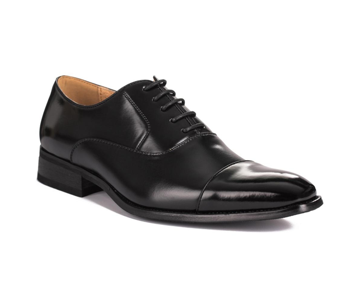 Gino Vitale Lace-up Cap Toe Dress Oxfords Shoes – Black