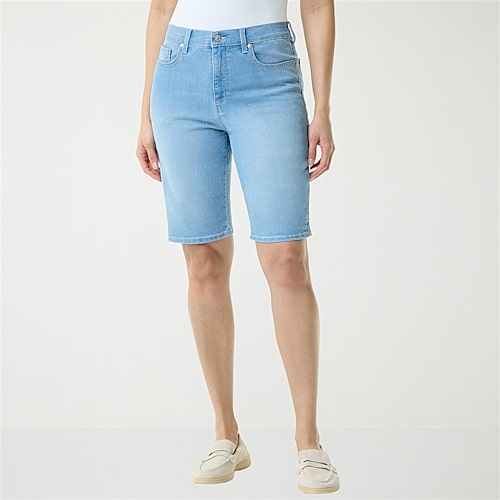 Gloria Vanderbilt Womens Amanda Denim Bermuda Short, 10, Blue Gloria Vanderbilt Womens Amanda Denim Bermuda Short, 10, Blue