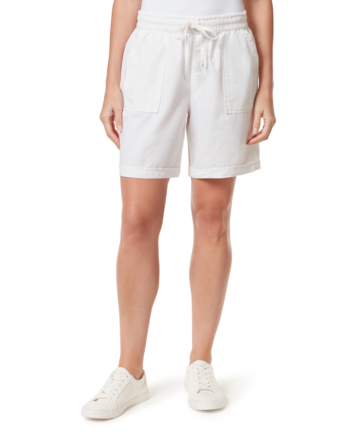Gloria Vanderbilt Women’s Jax Drawstring Shorts – Vintage White Gloria Vanderbilt Women’s Jax Drawstring Shorts – Vintage White