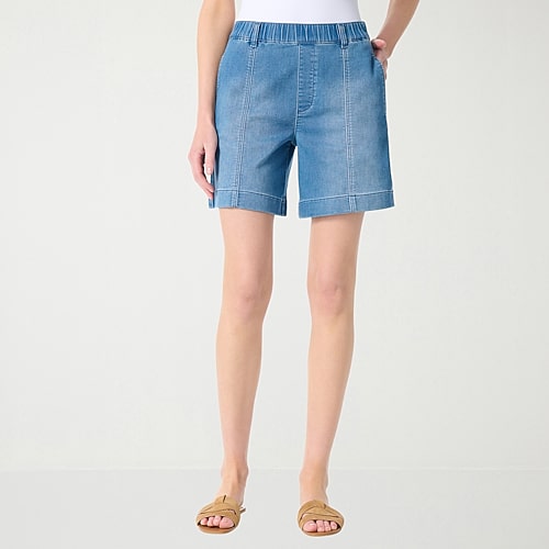 Gloria Vanderbilt Women’s Knitololgy Seamed Short, Medium, Blue