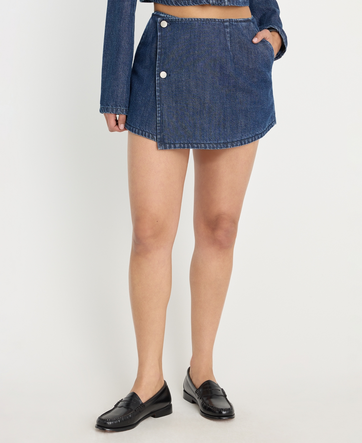 Good American Women’s Denim Mini Skort – Indigo1187 Good American Women’s Denim Mini Skort – Indigo1187
