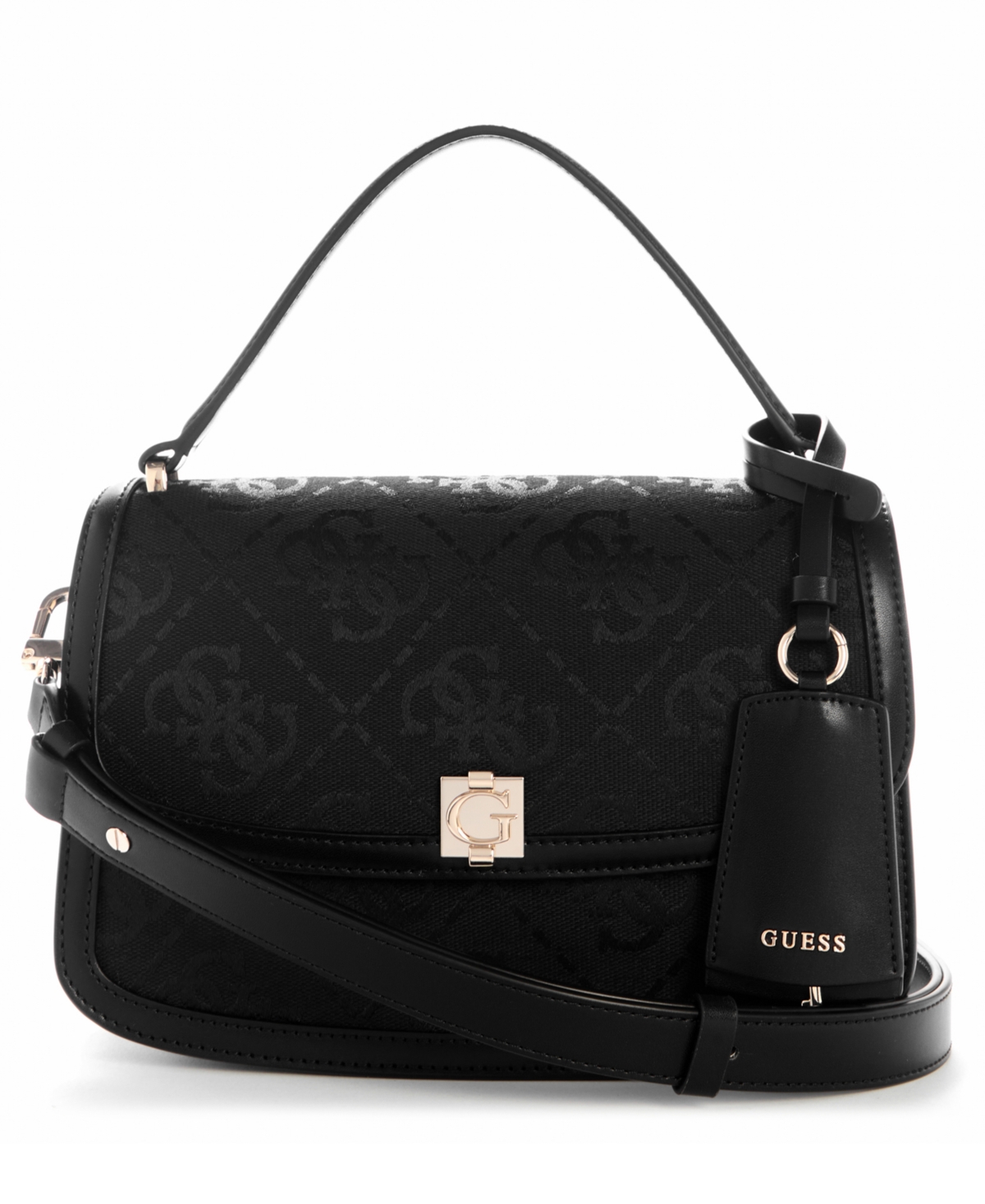 Guess Audrey Logo Small Flap Crossbody Handbag – Black Logo Guess Audrey Logo Small Flap Crossbody Handbag – Black Logo