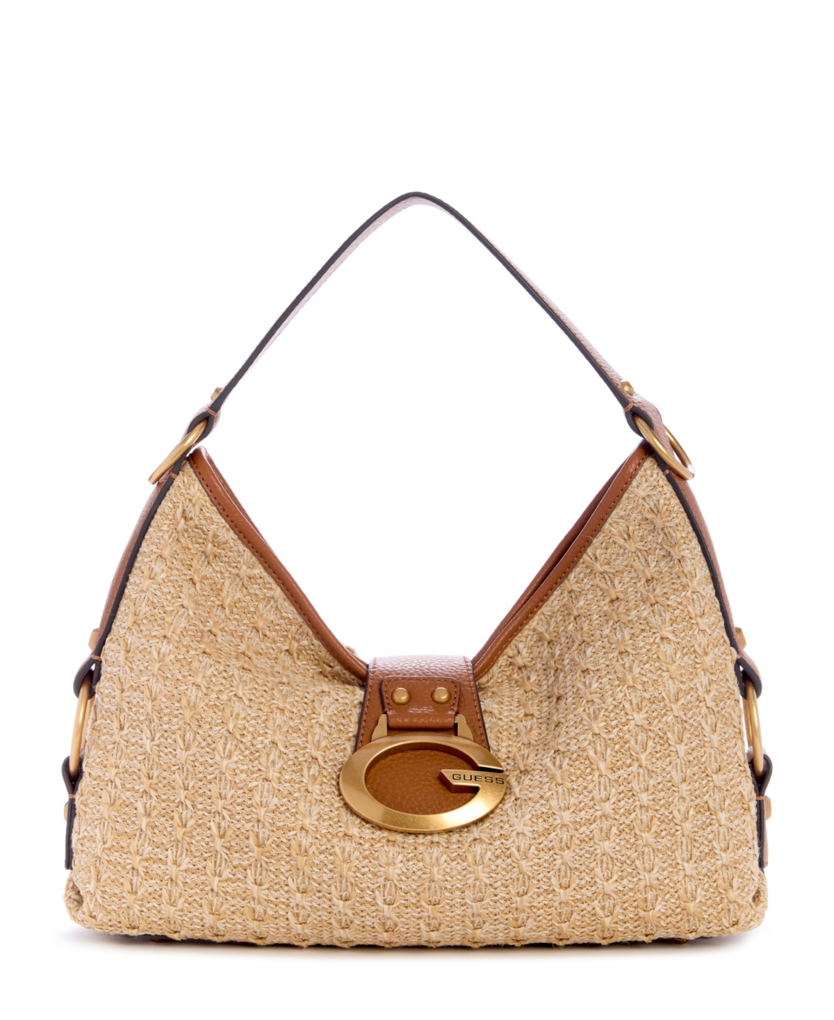 Guess Camden Large Shoulder Handbag – Brown/Natural Guess Camden Large Shoulder Handbag – Brown/Natural