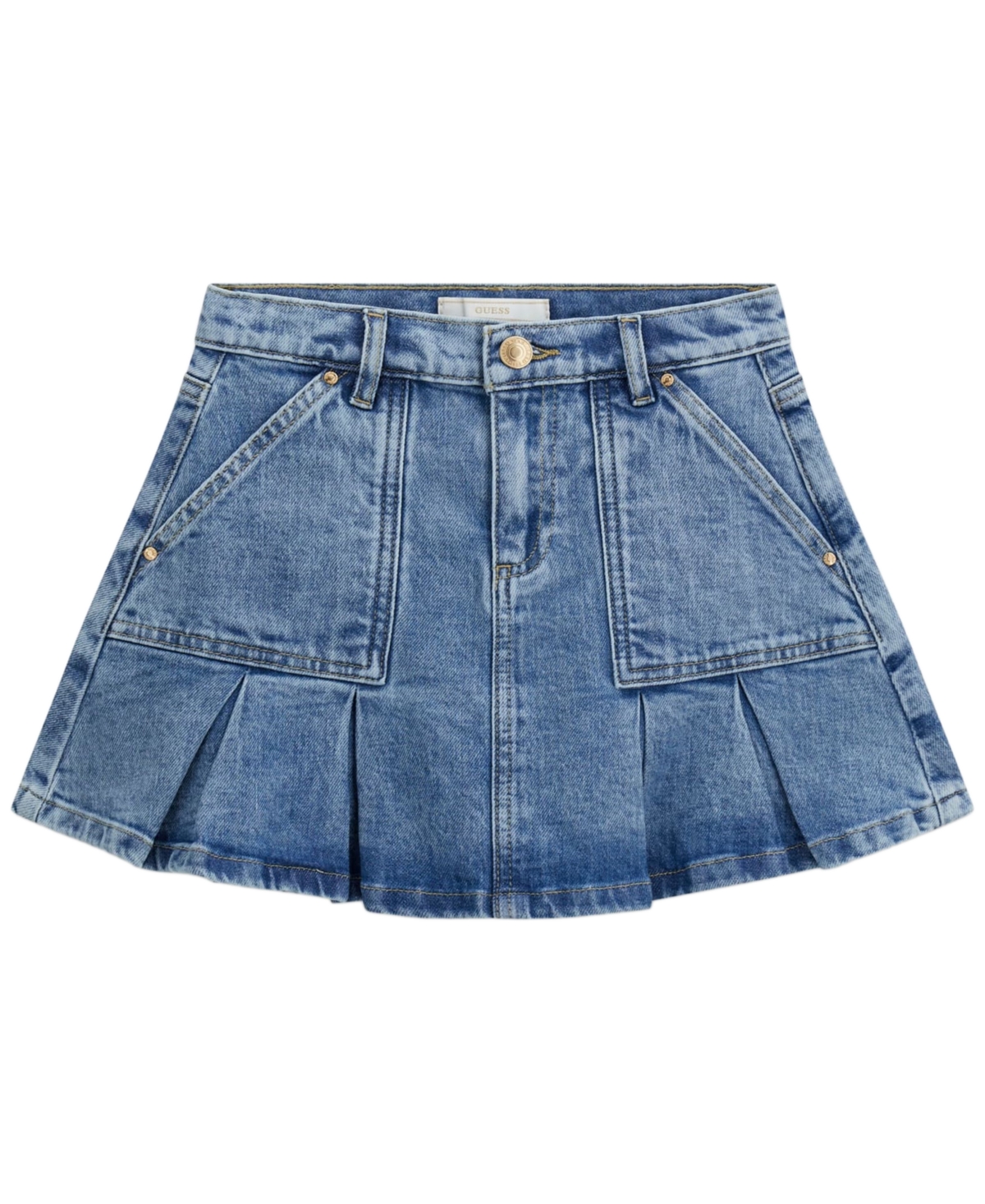 Guess Girls’ 7-16 Denim Mini Jeans – Blue