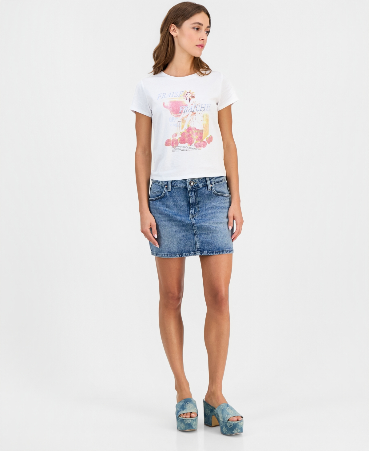 Guess Women’s Faith Stretch Denim Mini Skirt – EASY BREATHE Guess Women’s Faith Stretch Denim Mini Skirt – EASY BREATHE