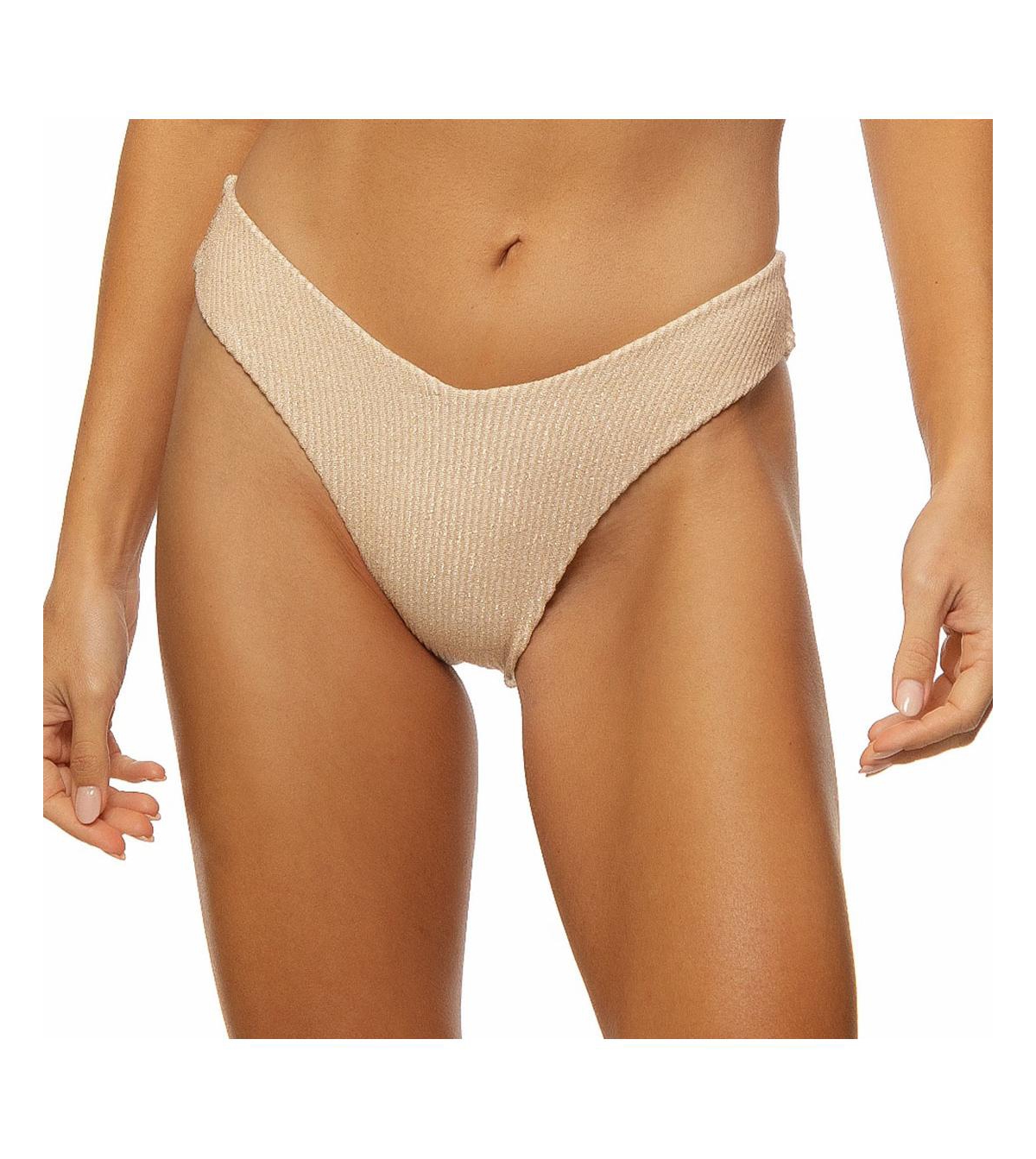 Guria Beachwear Women’s Crinkle Lurex Reversible V Front Classic Bikini Bottom – Off-white Guria Beachwear Women’s Crinkle Lurex Reversible V Front Classic Bikini Bottom – Off-white