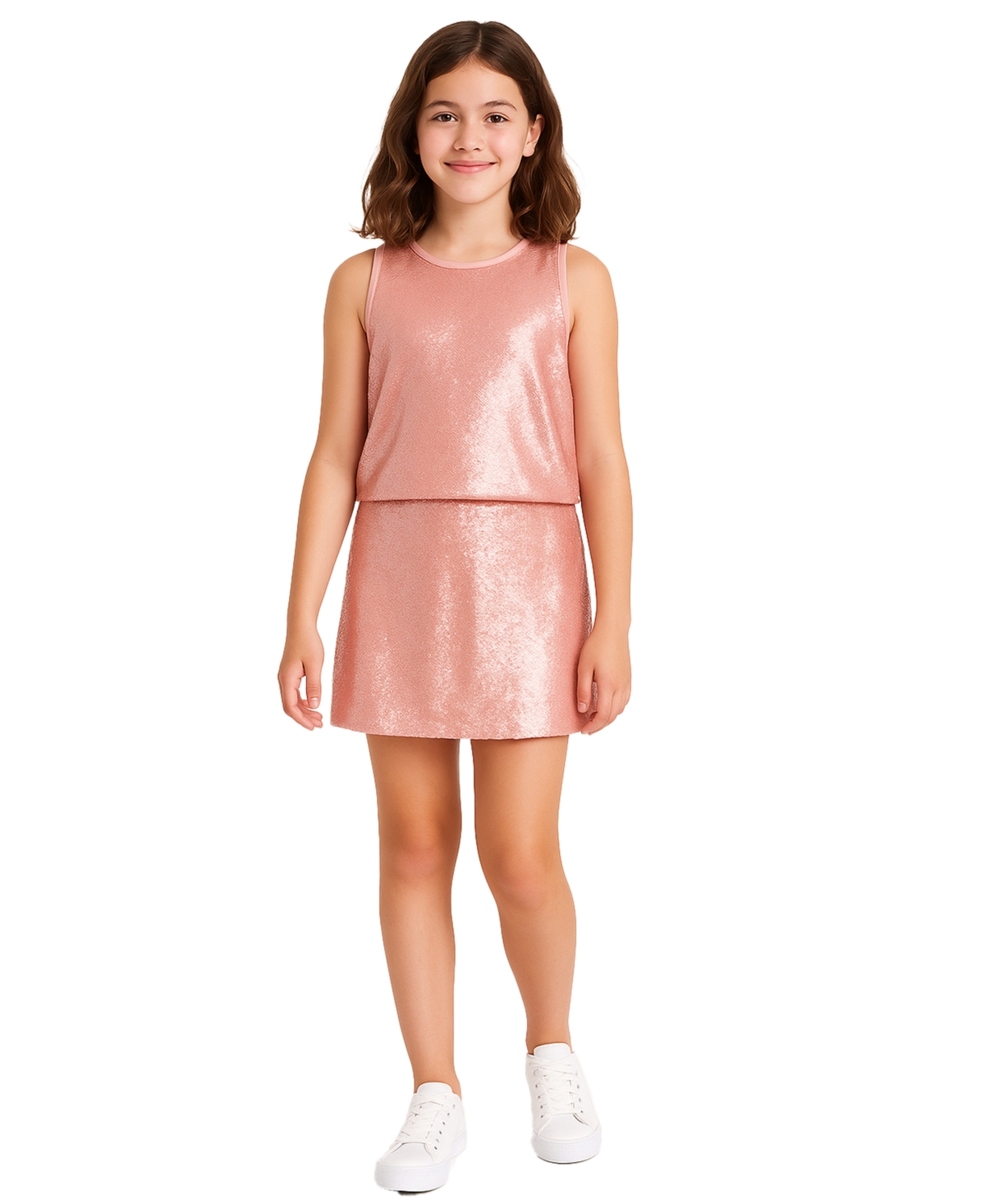 Habitual Kid Girls 7-16 Sequin Pull-On Mini Skirt – Light Pastle Pink