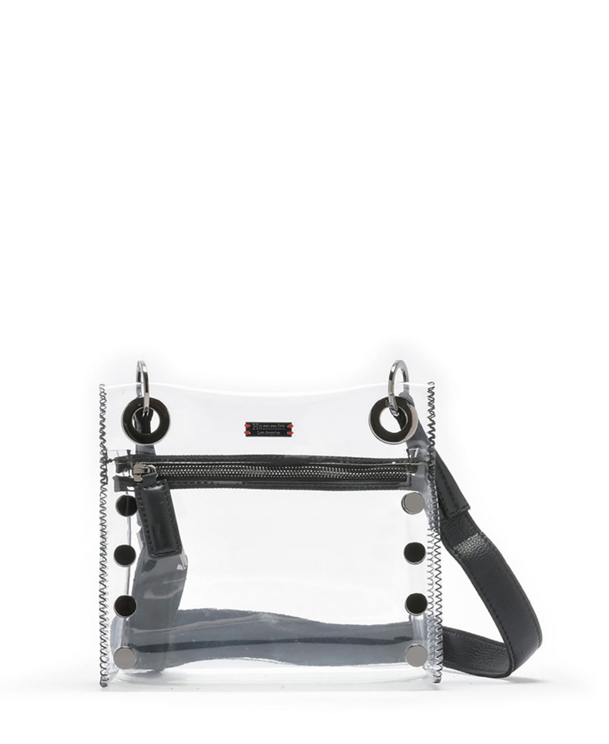Hammitt Tony Small Clear Vinyl Stadium Crossbody – Clear Black Gunmetal