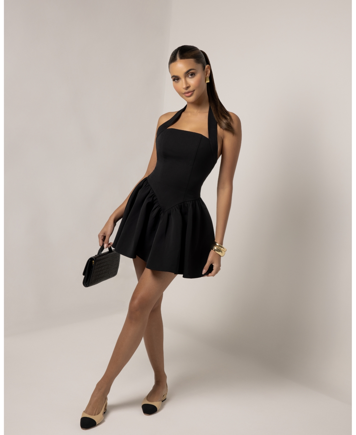 Heiress Beverly Hills Women’s Halter Contour A-Line Mini Dress – Black Heiress Beverly Hills Women’s Halter Contour A-Line Mini Dress – Black