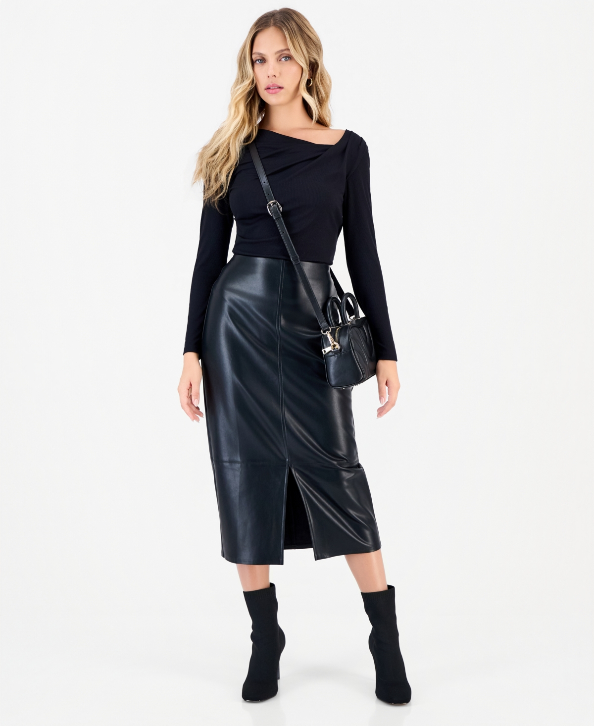 I.n.c. International Concepts Petite Faux Leather Midi Pencil Skirt, Macy’s Exclusive – Deep Black I.n.c. International Concepts Petite Faux Leather Midi Pencil Skirt, Macy’s Exclusive – Deep Black
