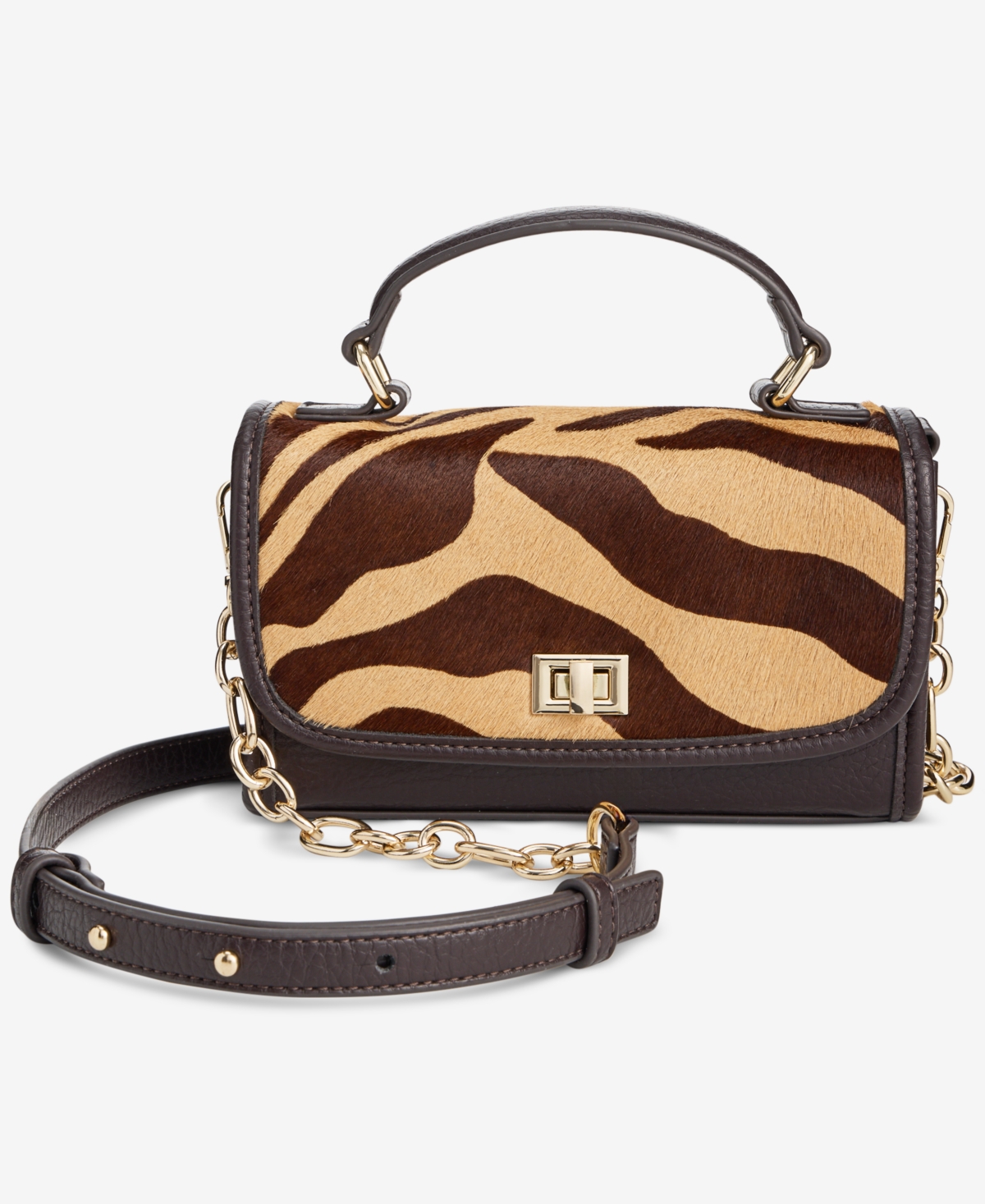 I.n.c. International Concepts Tollann Boho Studded Crossbody Bag, Macy’s Exclusive – Tan Zebra