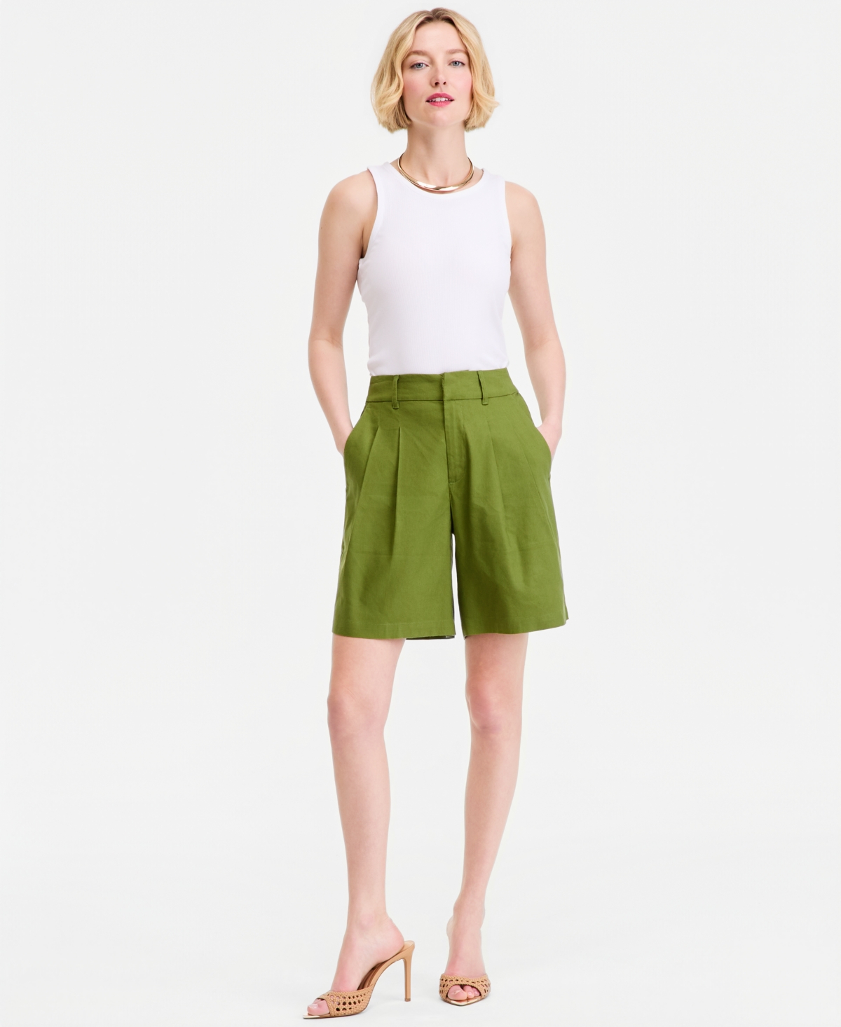 I.n.c. International Concepts Women’s High-Rise Bermuda Shorts, Exclusively at Macy’s – Greenscape I.n.c. International Concepts Women’s High-Rise Bermuda Shorts, Exclusively at Macy’s – Greenscape