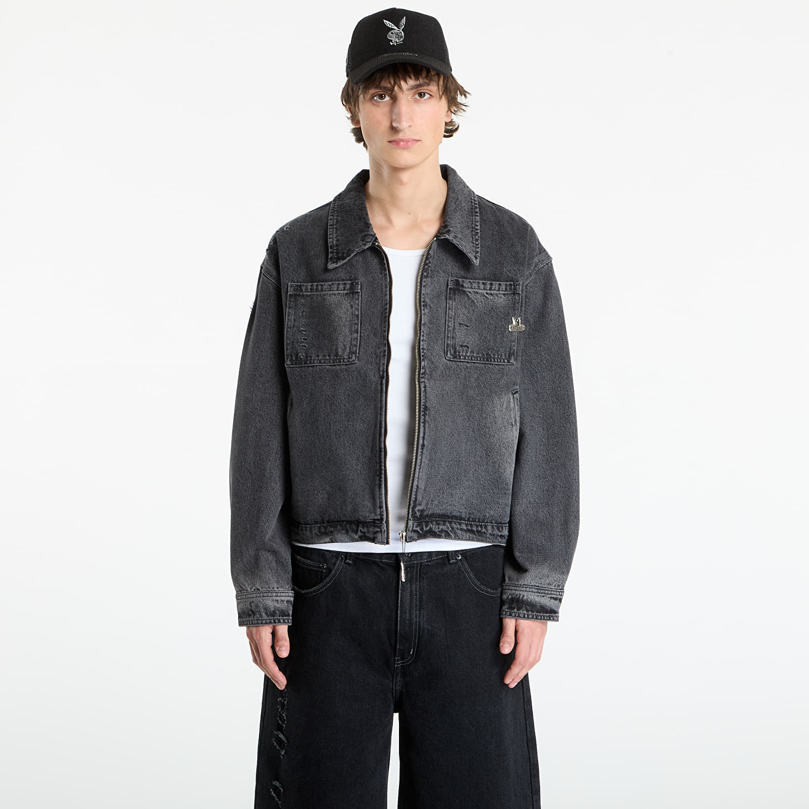 Jacket Playboy x FTSHP Denim Jacket UNISEX Black XS Jacket Playboy x FTSHP Denim Jacket UNISEX Black XS