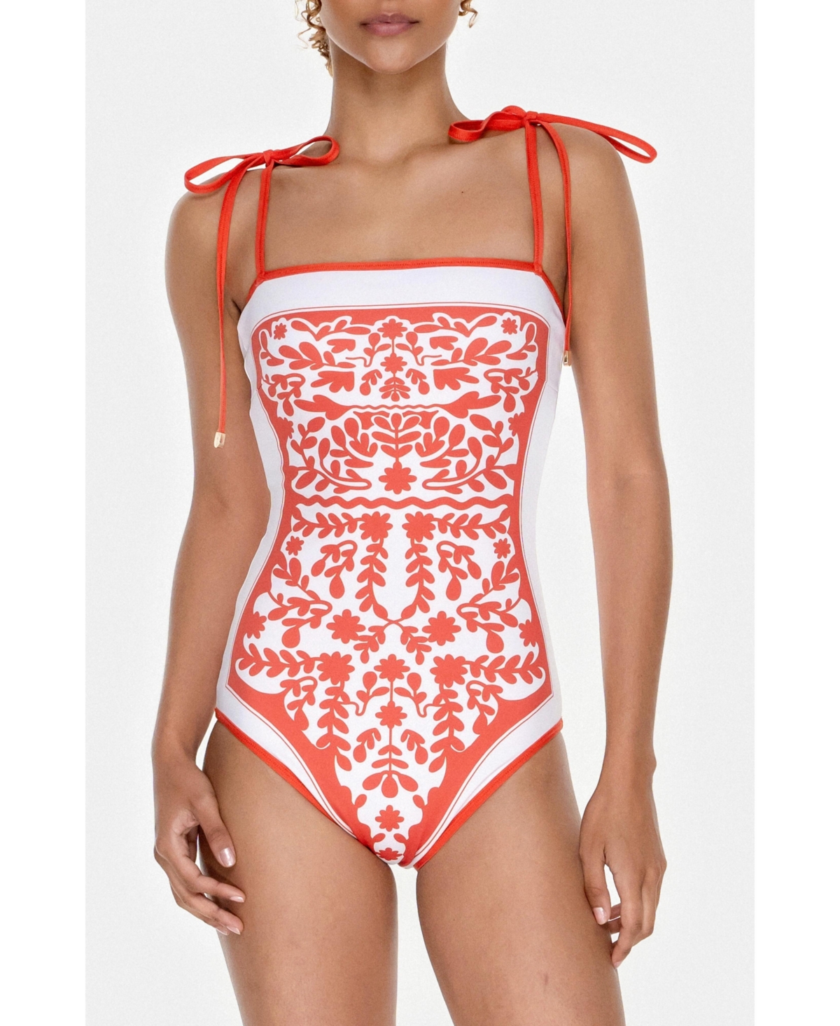 Jessie Zhao New York Women’s Crossing Red Reversible One-Piece Swimsuit – Red Jessie Zhao New York Women’s Crossing Red Reversible One-Piece Swimsuit – Red