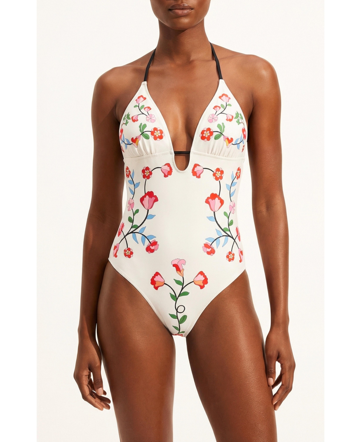 Jessie Zhao New York Women’s Noir Bloom Reversible One Piece Swimsuit – Black Jessie Zhao New York Women’s Noir Bloom Reversible One Piece Swimsuit – Black