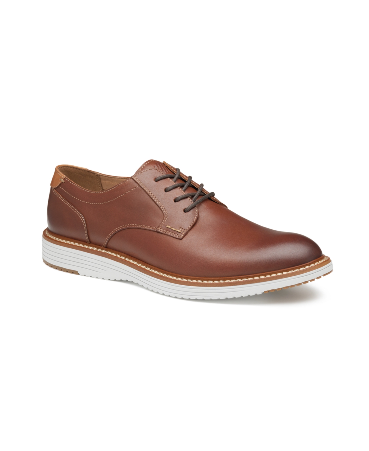 Johnston Murphy Hodges Plain Toe Oxford Casual Lace Up Shoe – Tan Full Grain