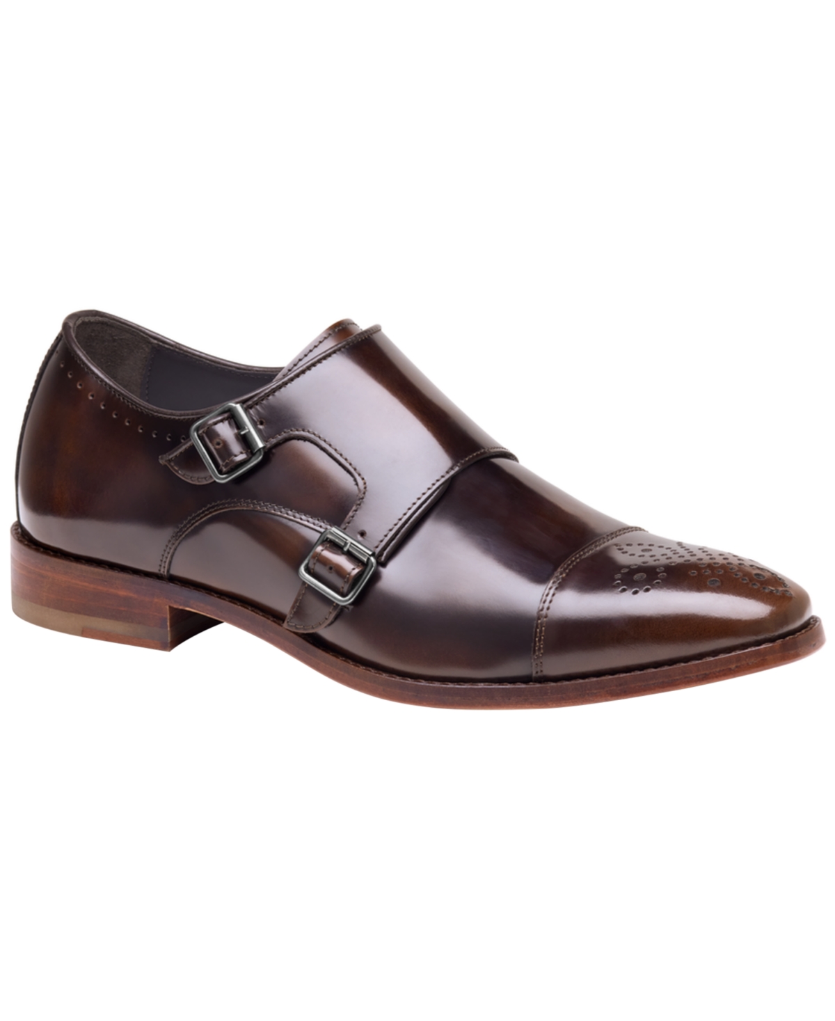 Johnston & Murphy Arrister Double Monk Square-Toe Dress Shoes – Mahogany Johnston & Murphy Arrister Double Monk Square-Toe Dress Shoes – Mahogany