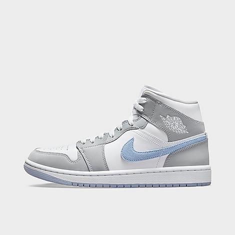 Jordan Women’s Air Retro 1 Mid Casual Shoes in White/Aluminum/Wolf Grey Size: 5.0 Jordan Women’s Air Retro 1 Mid Casual Shoes in White/Aluminum/Wolf Grey Size: 5.0